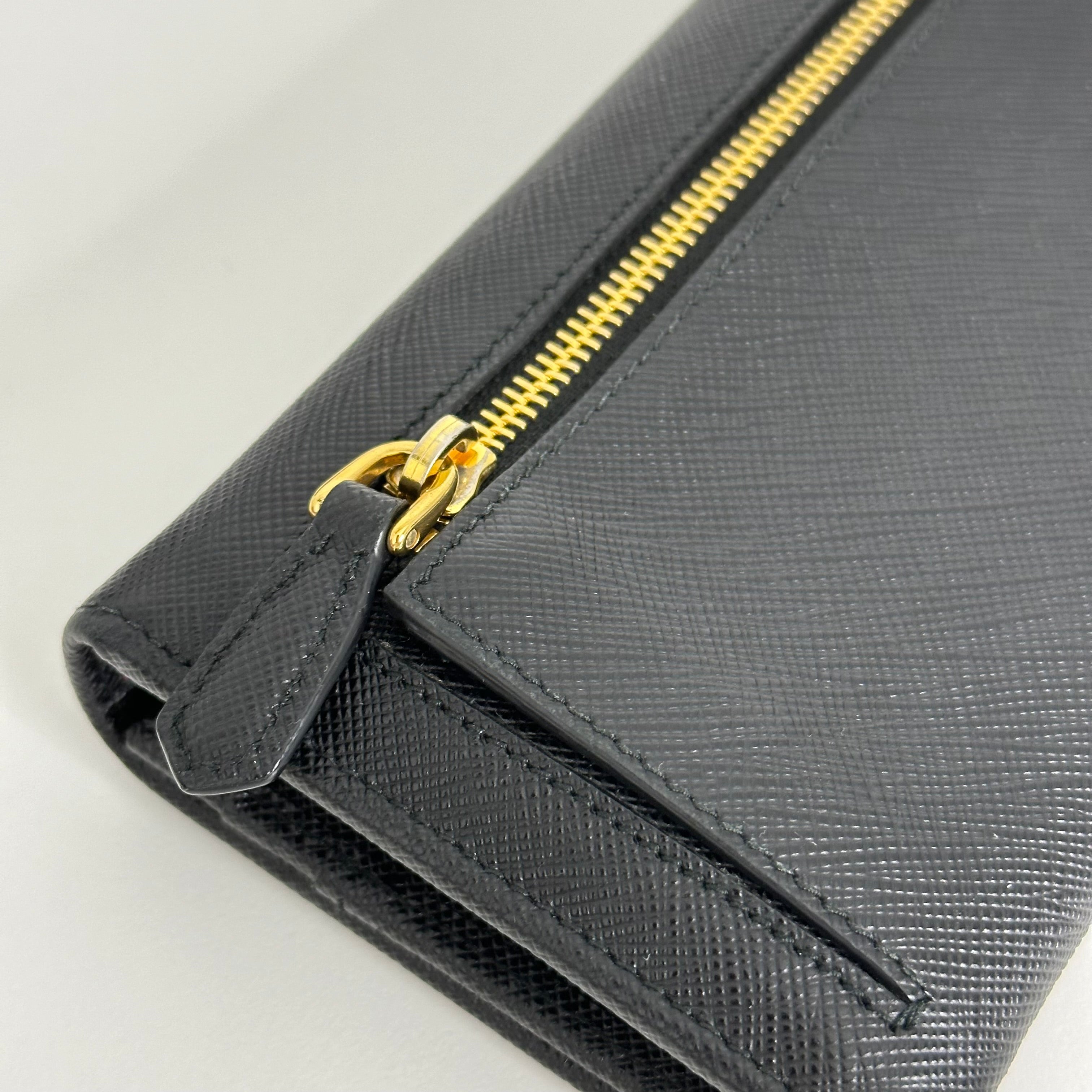 Saffiano Leather Long Wallet