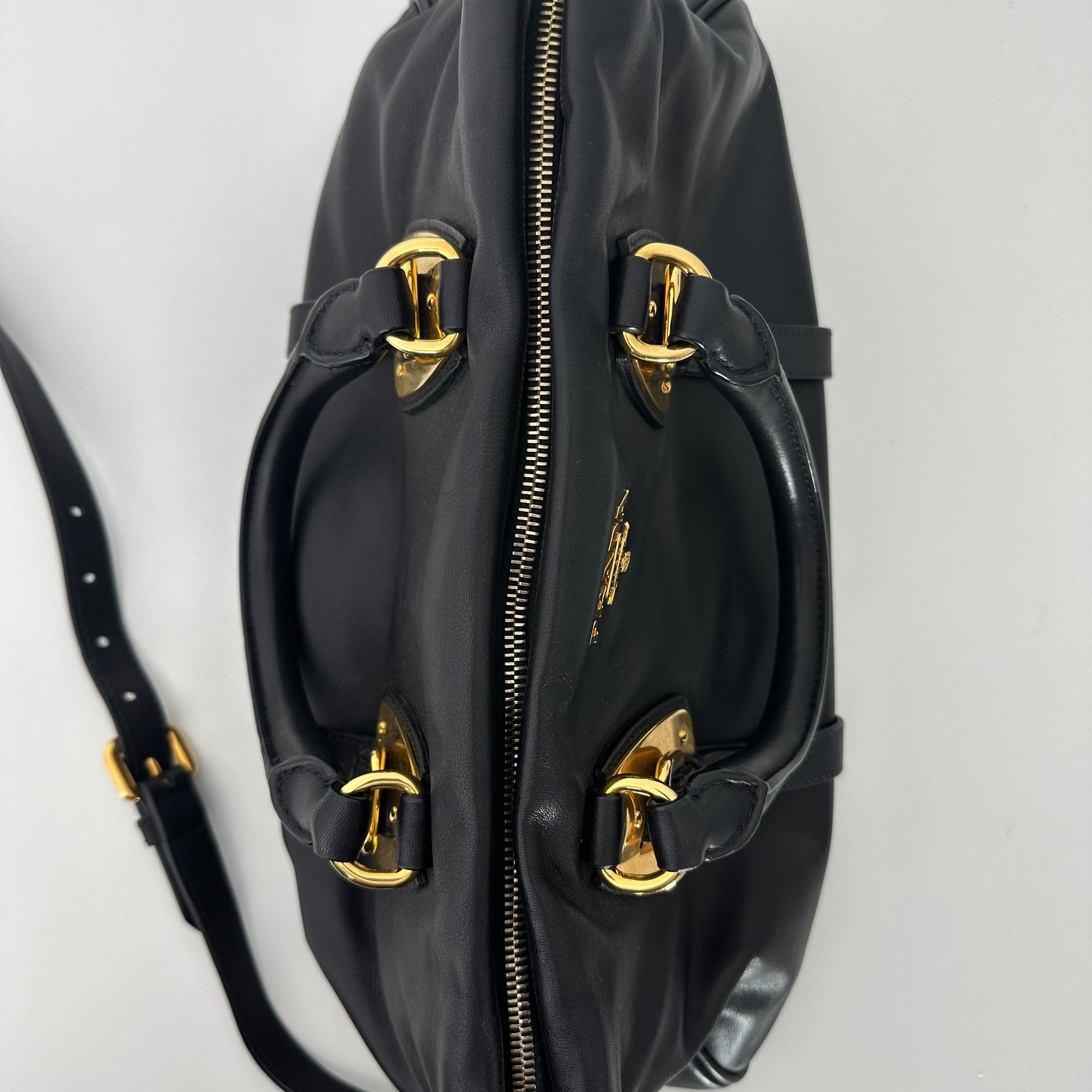 Bauletto Nero Calfskin Leather