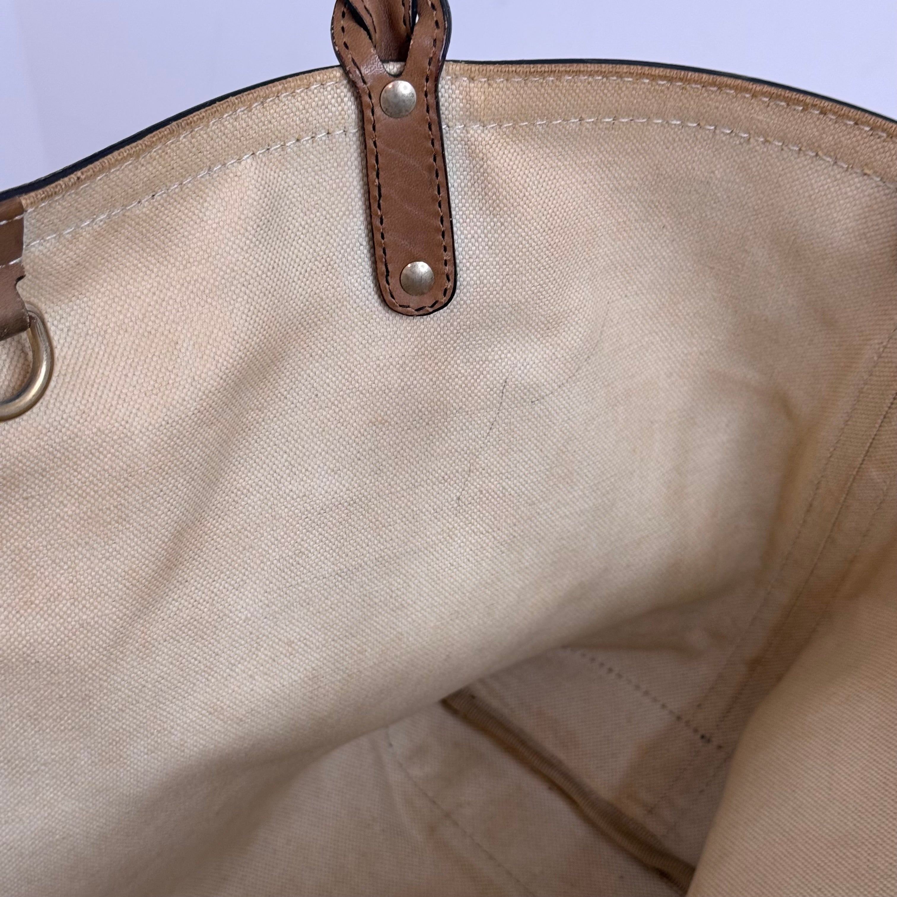 GG Web Canvas Tote