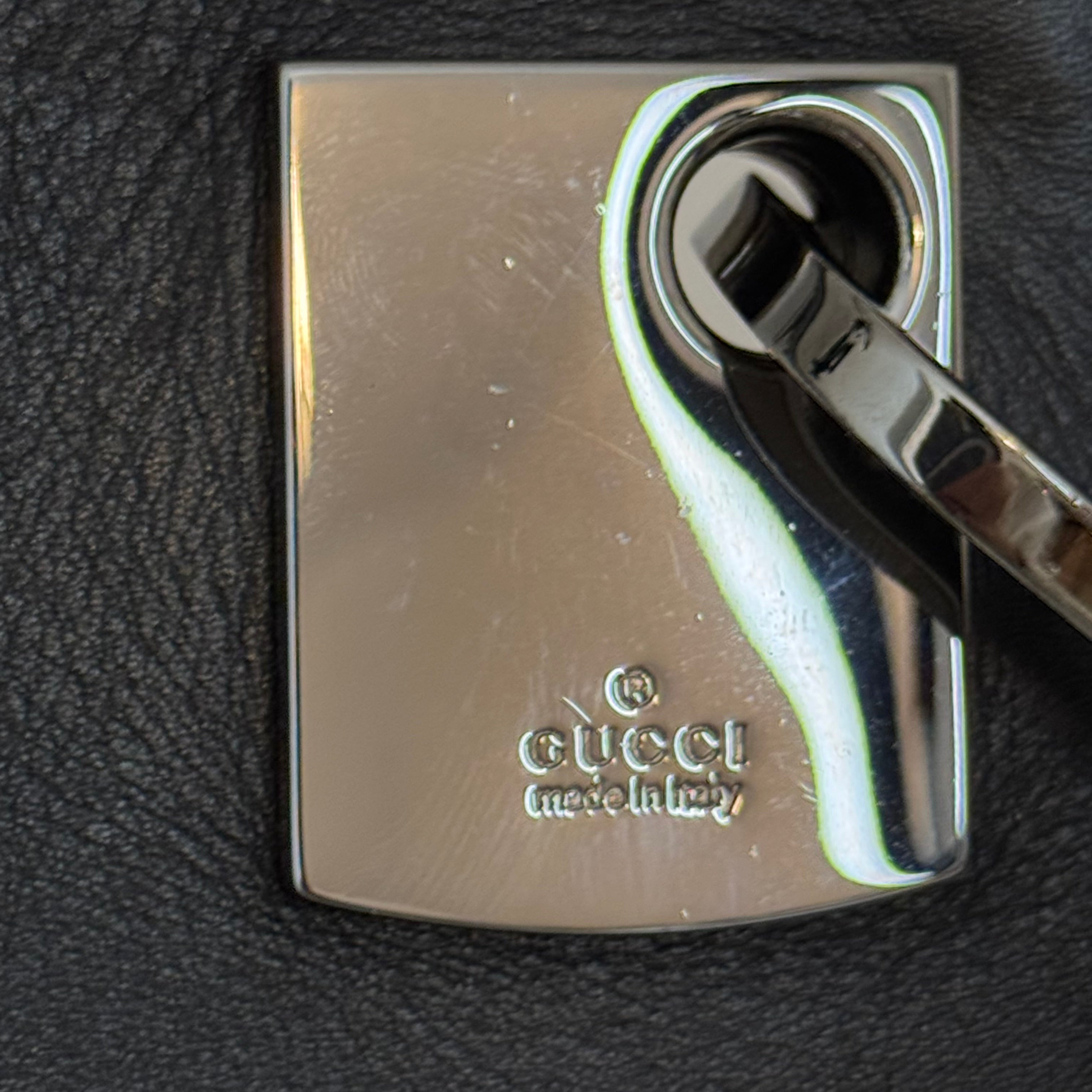 Black GG Nylon Shoulder Bag