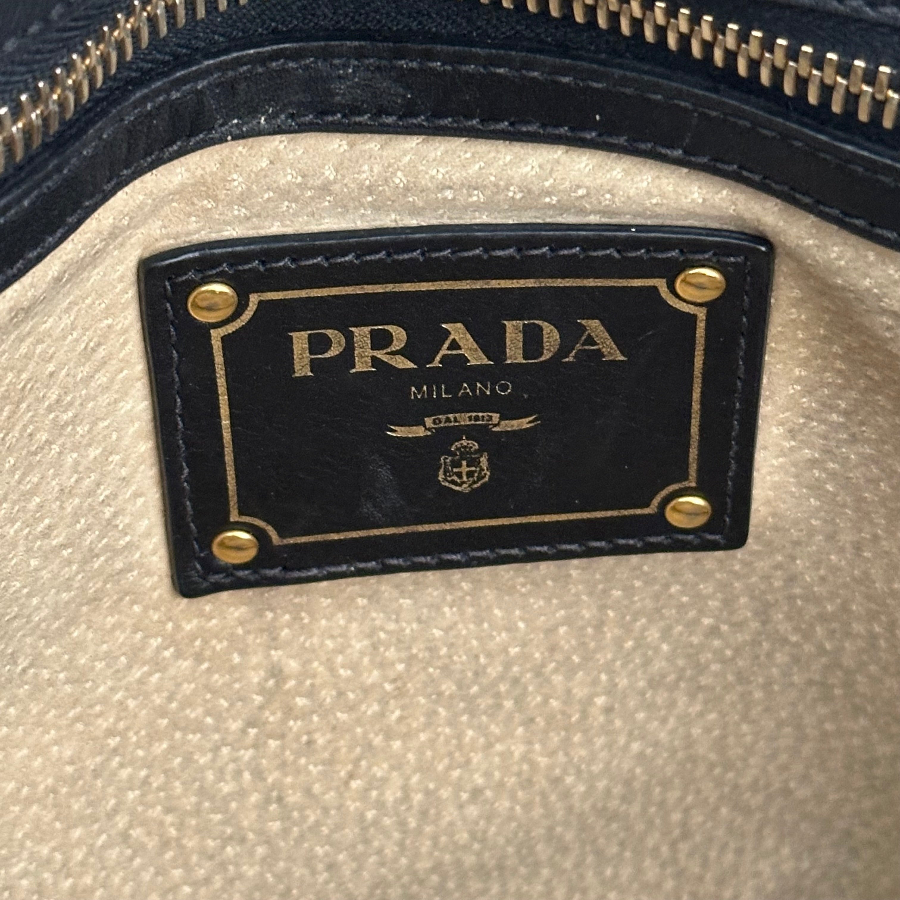 Large Bauletto Nero Calfskin Leather Bag