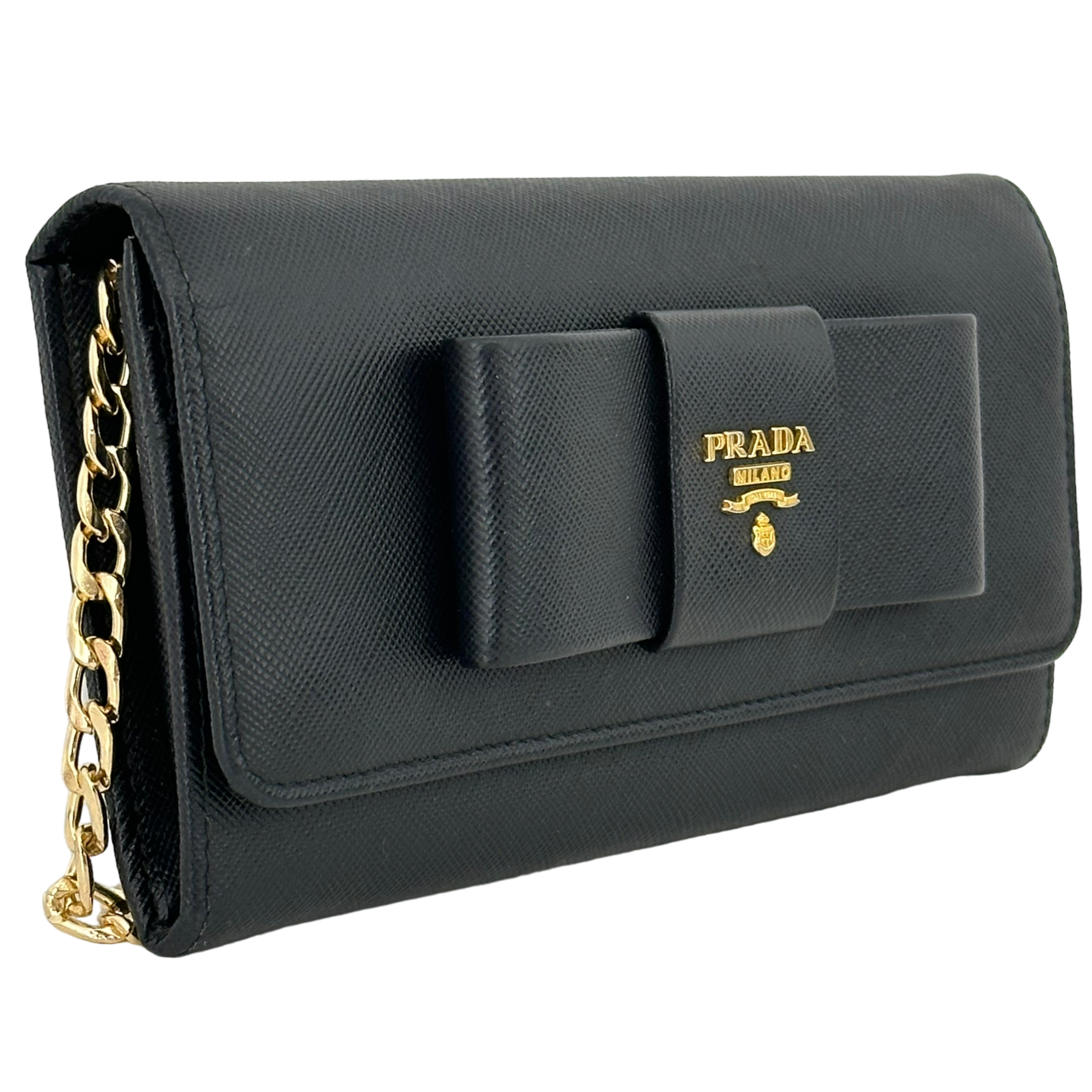 Saffiano Bow Long Wallet