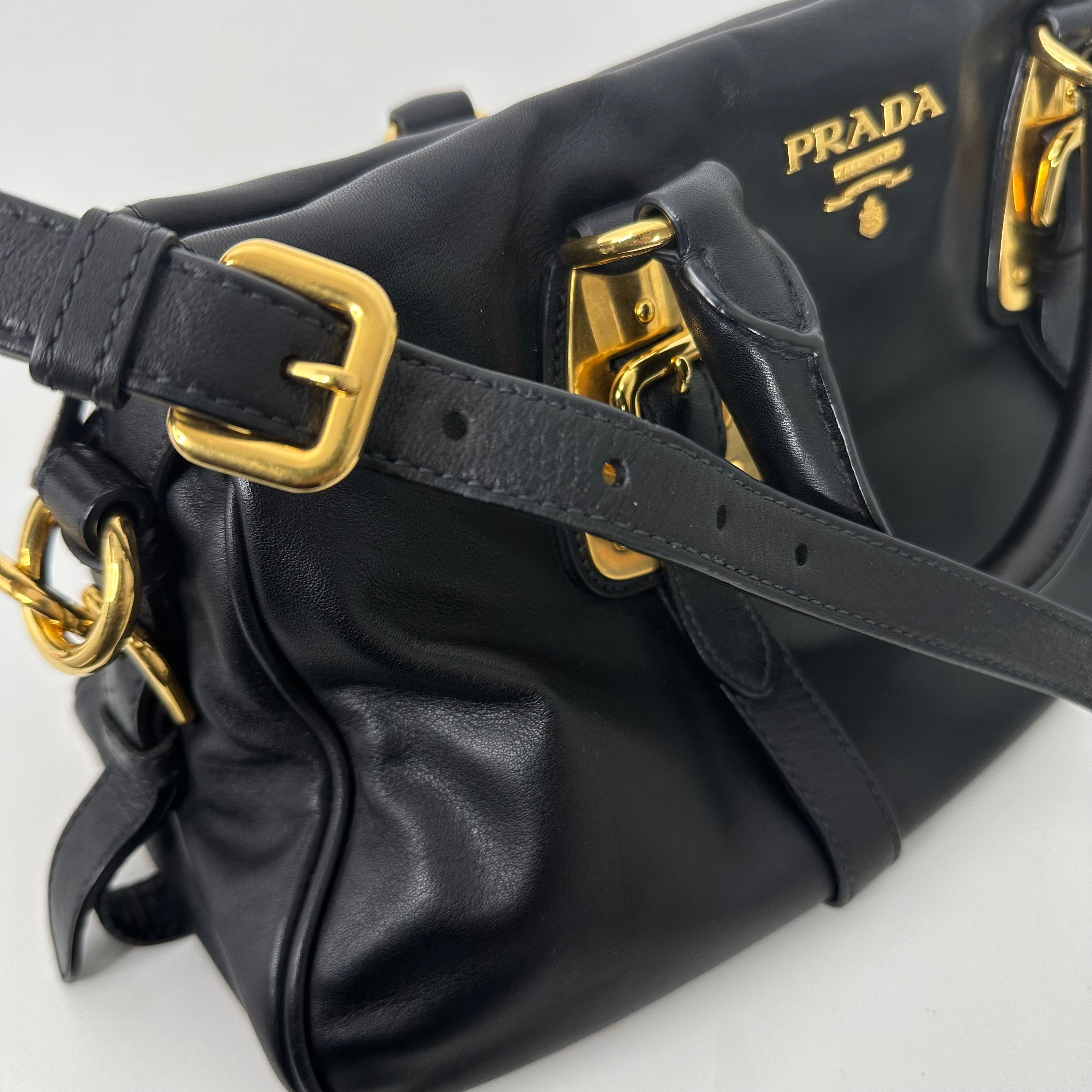 Bauletto Nero Calfskin Leather