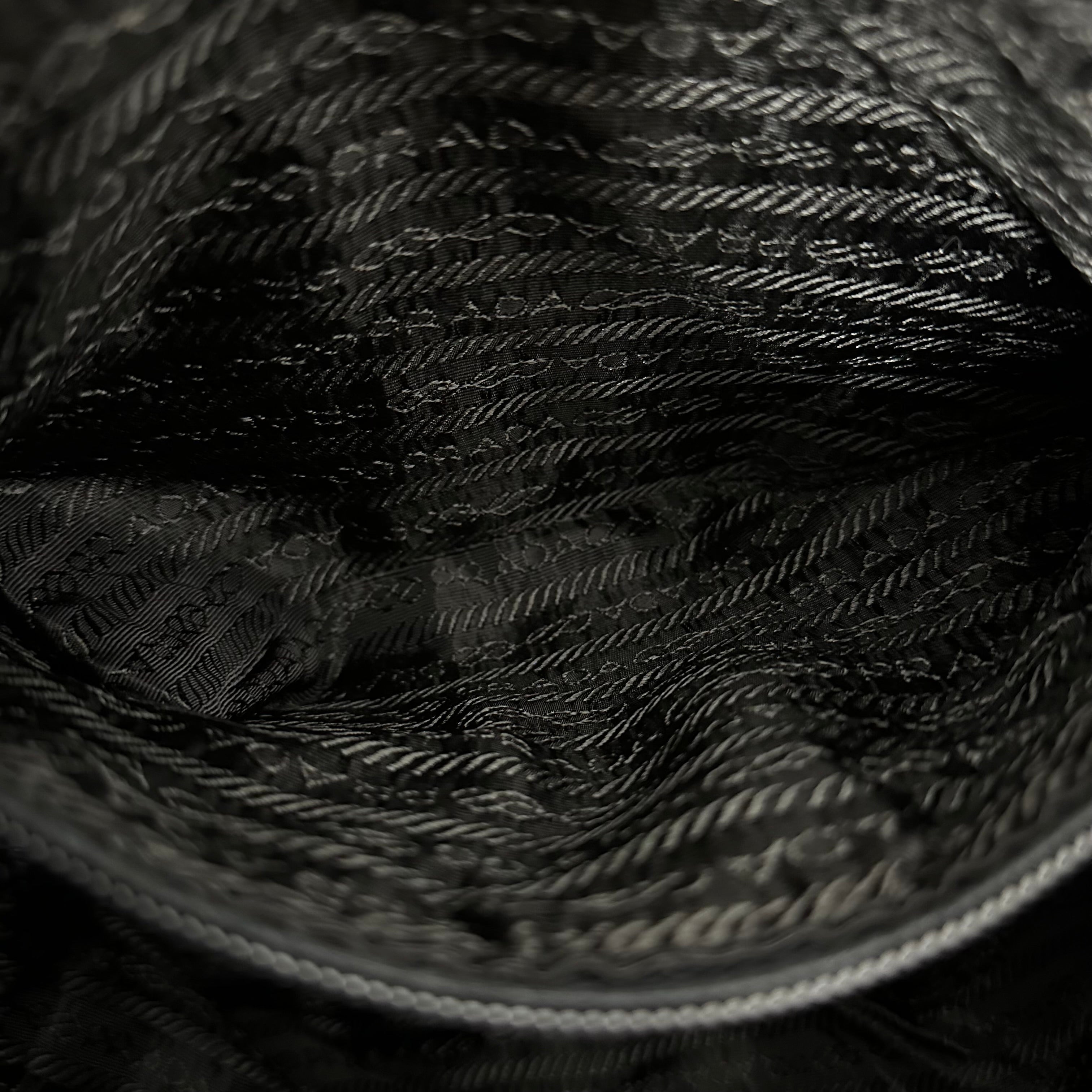 Black Nylon Tessuto Backpack