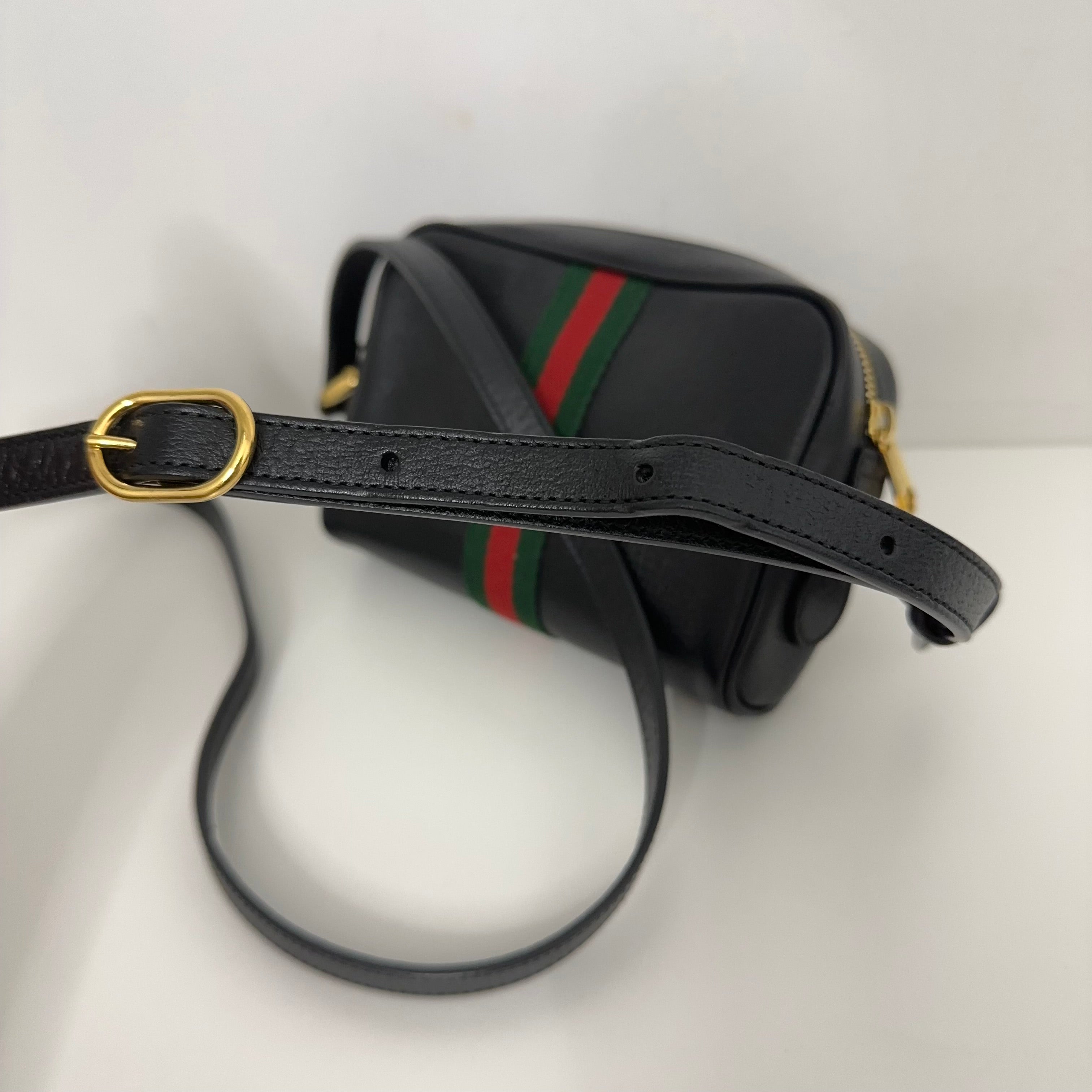 Black Mini Ophidia Shoulder Bag