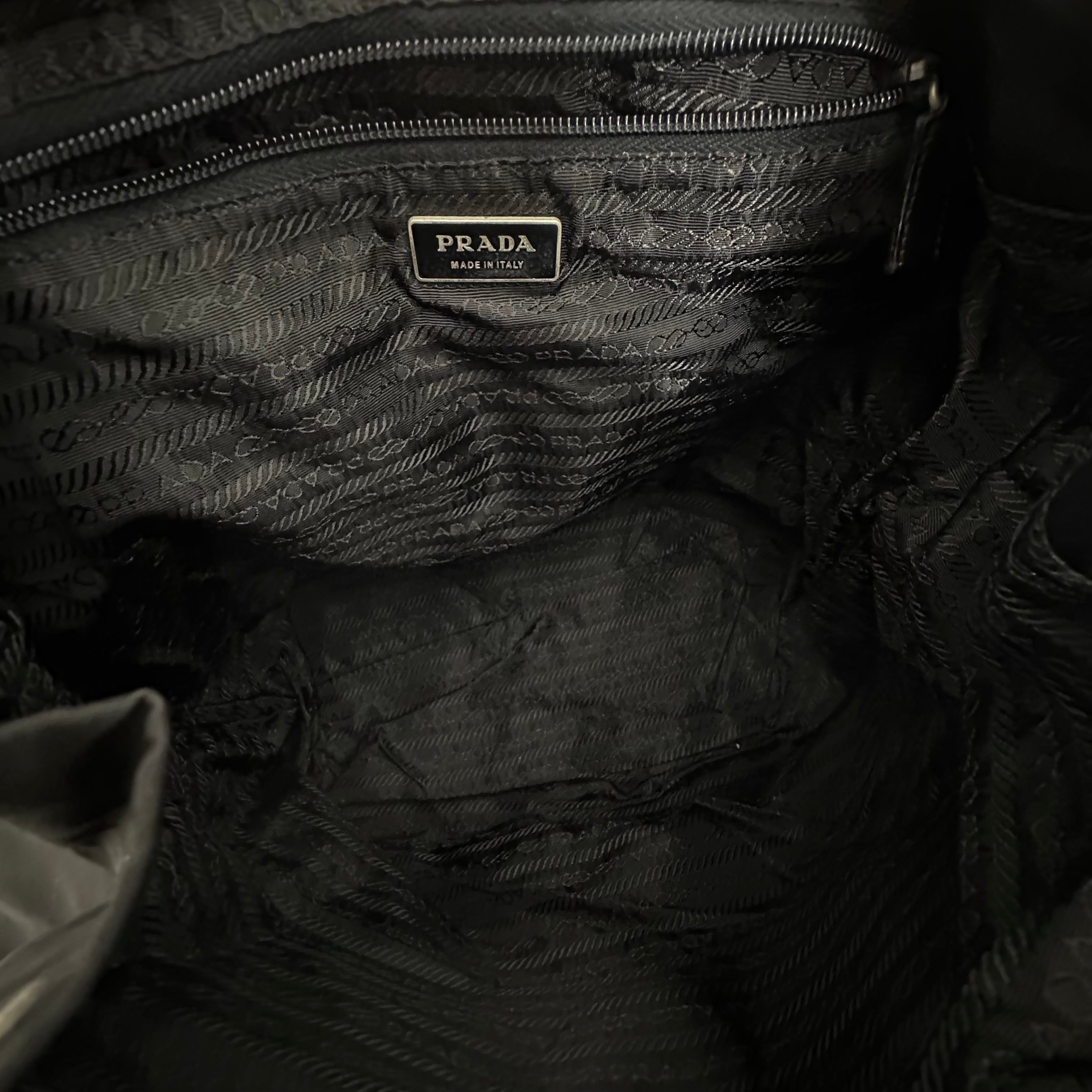 Black Nylon Tessuto Backpack