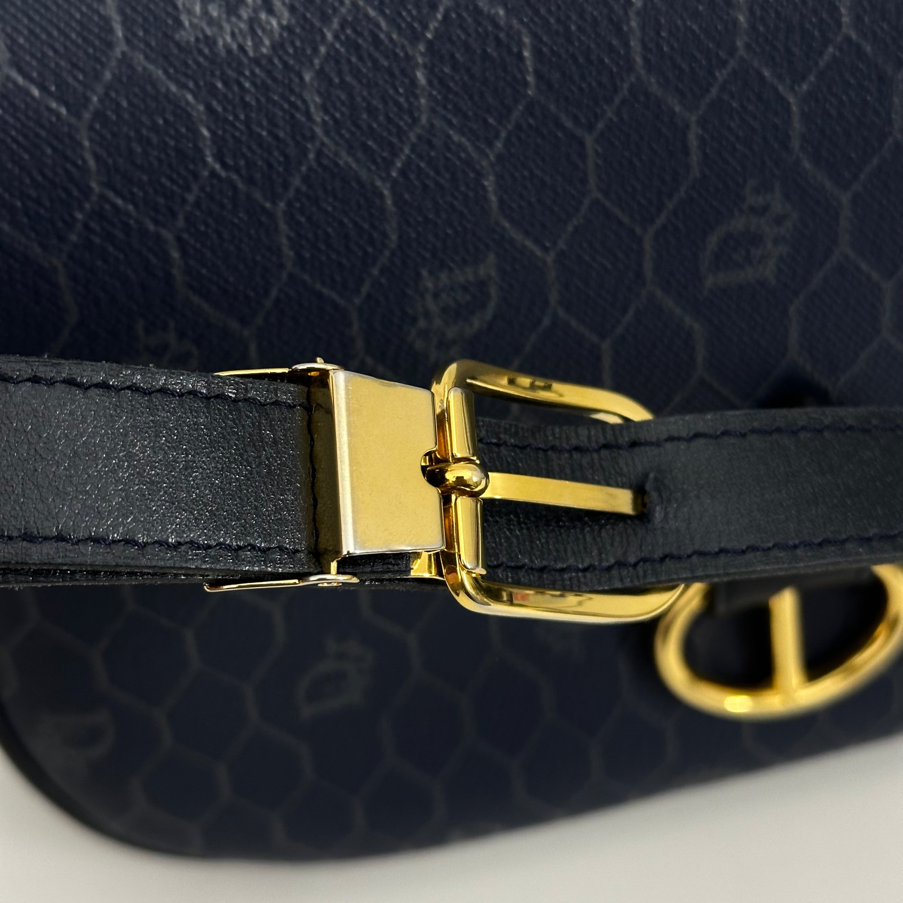 Navy Honeycomb Crossbody
