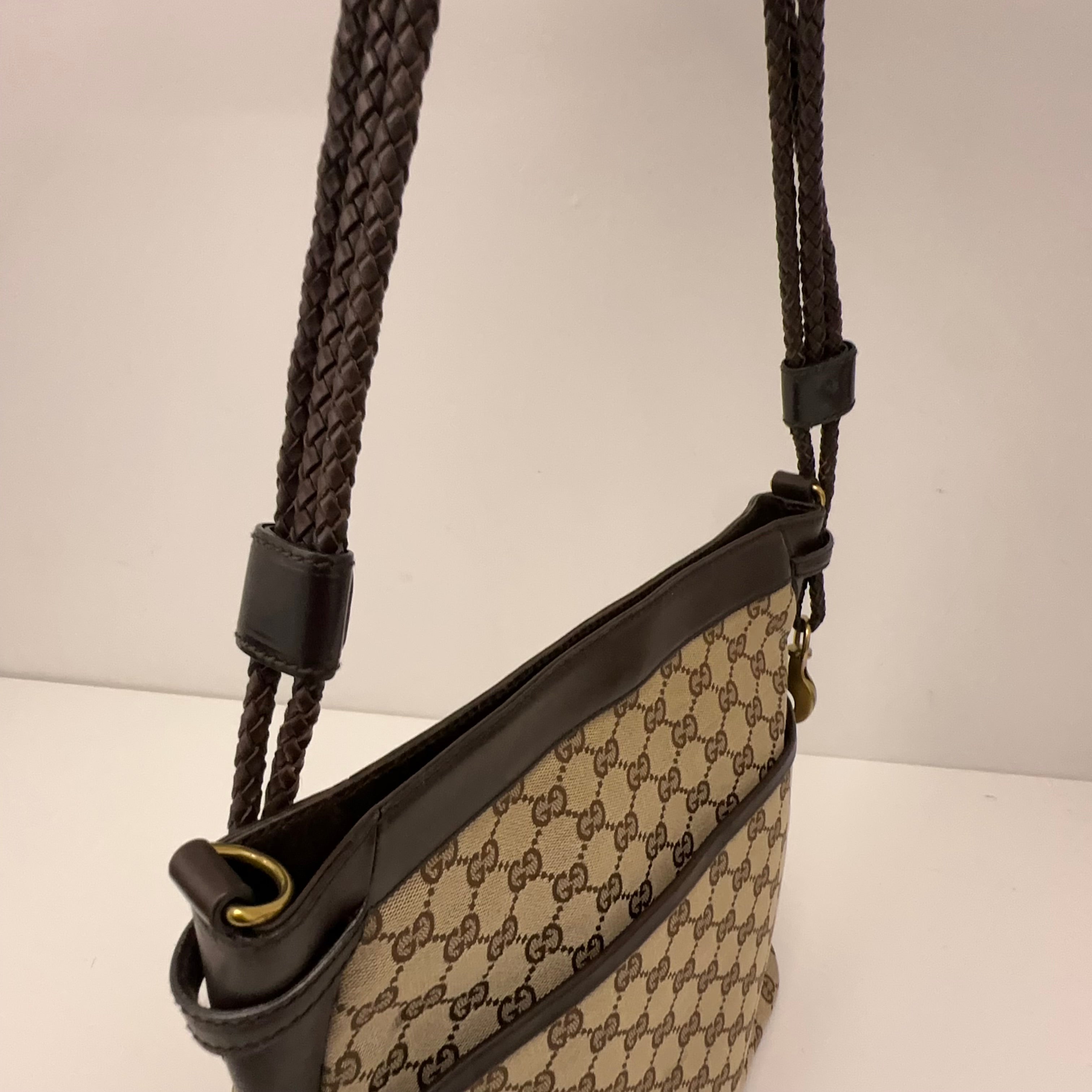 Braided GG Canvas Crossbody