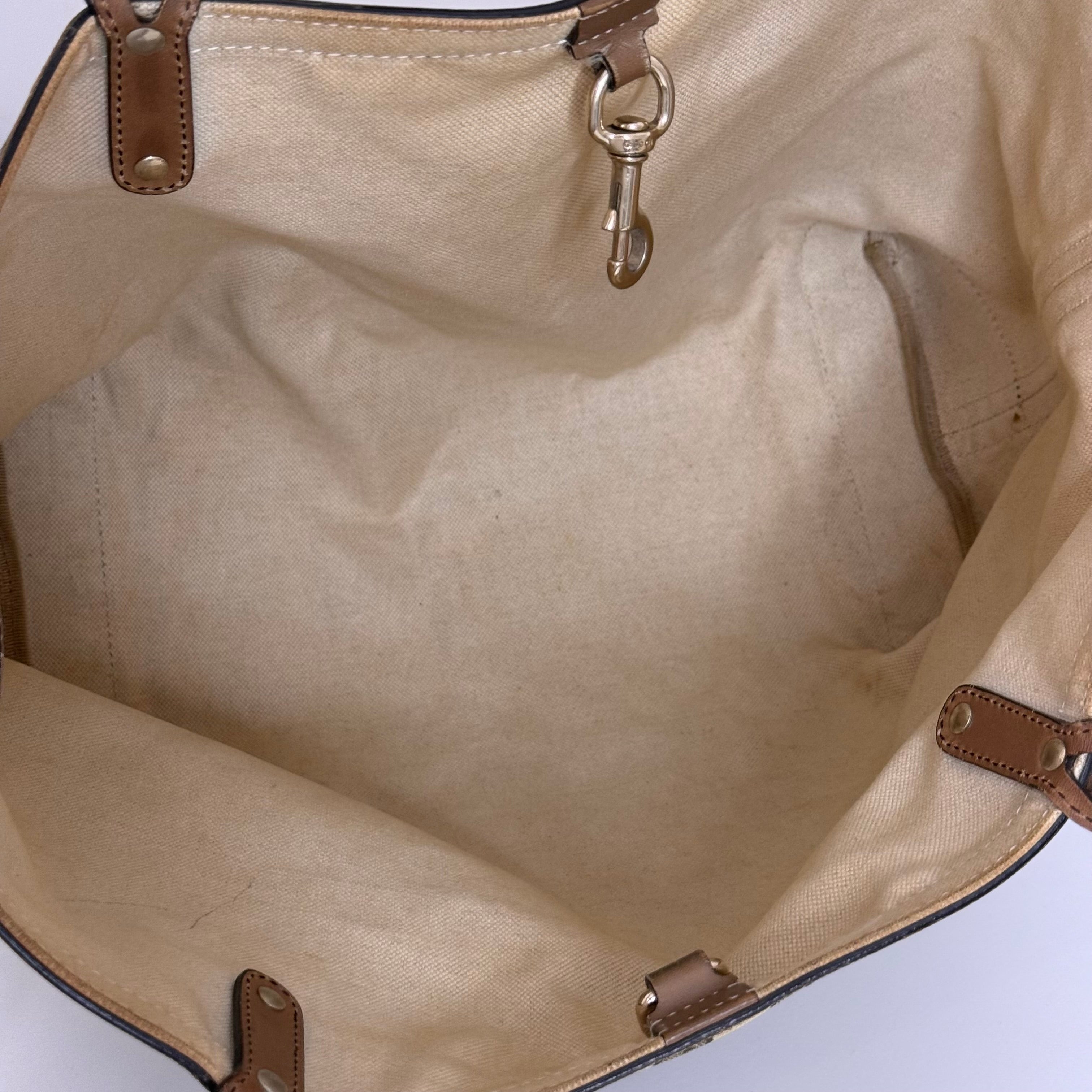GG Web Canvas Tote