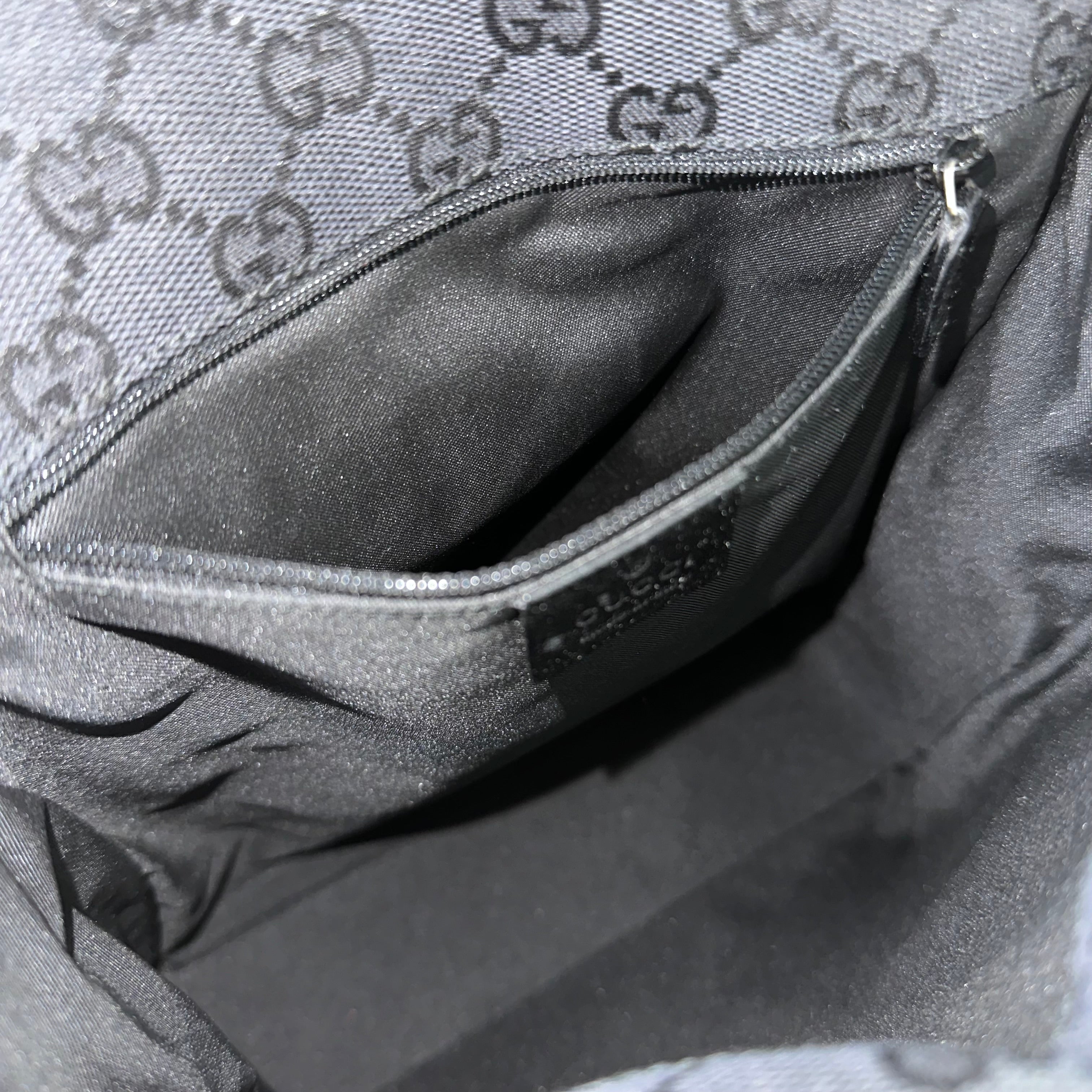 Black GG Web Backpack