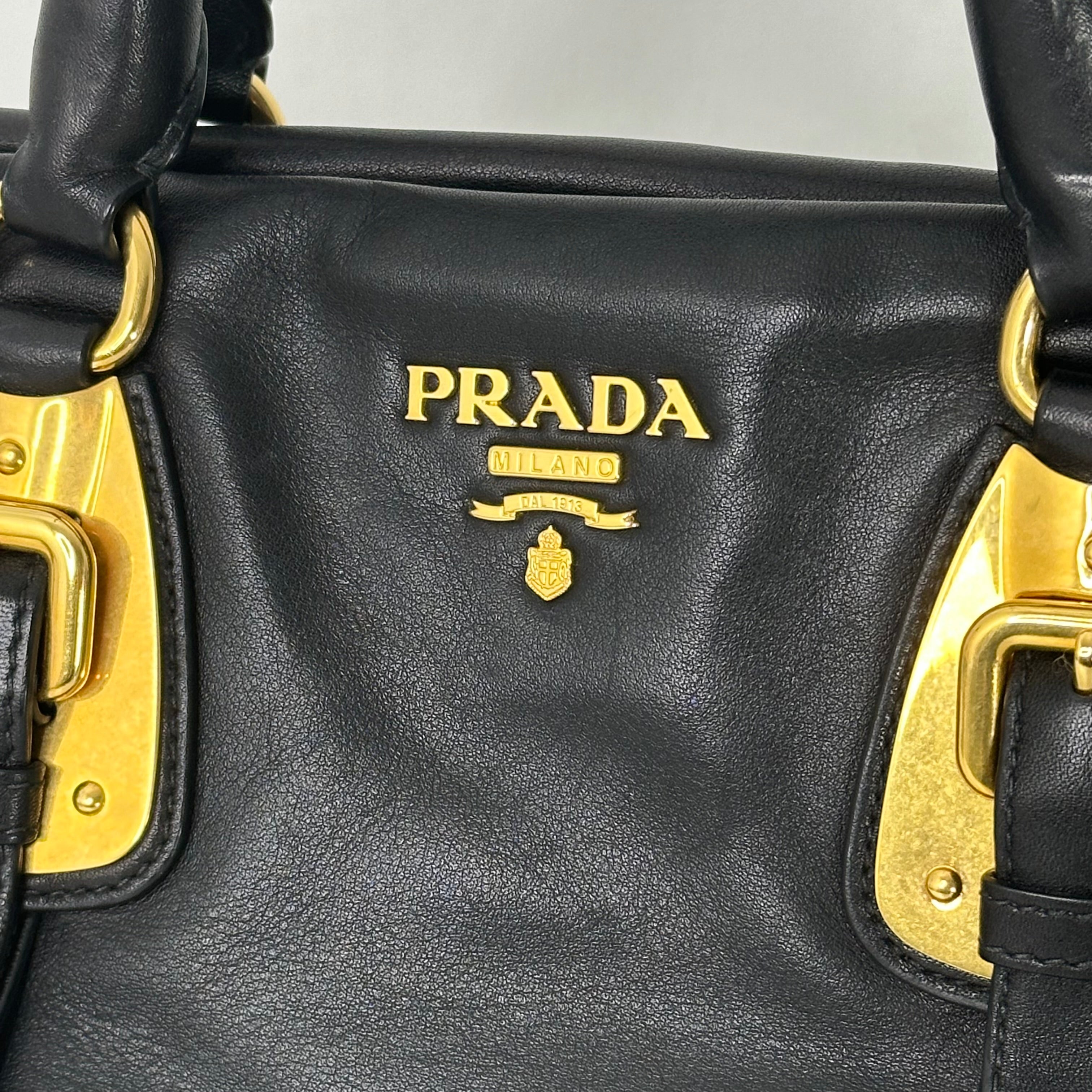 Bauletto Nero Calfskin Leather