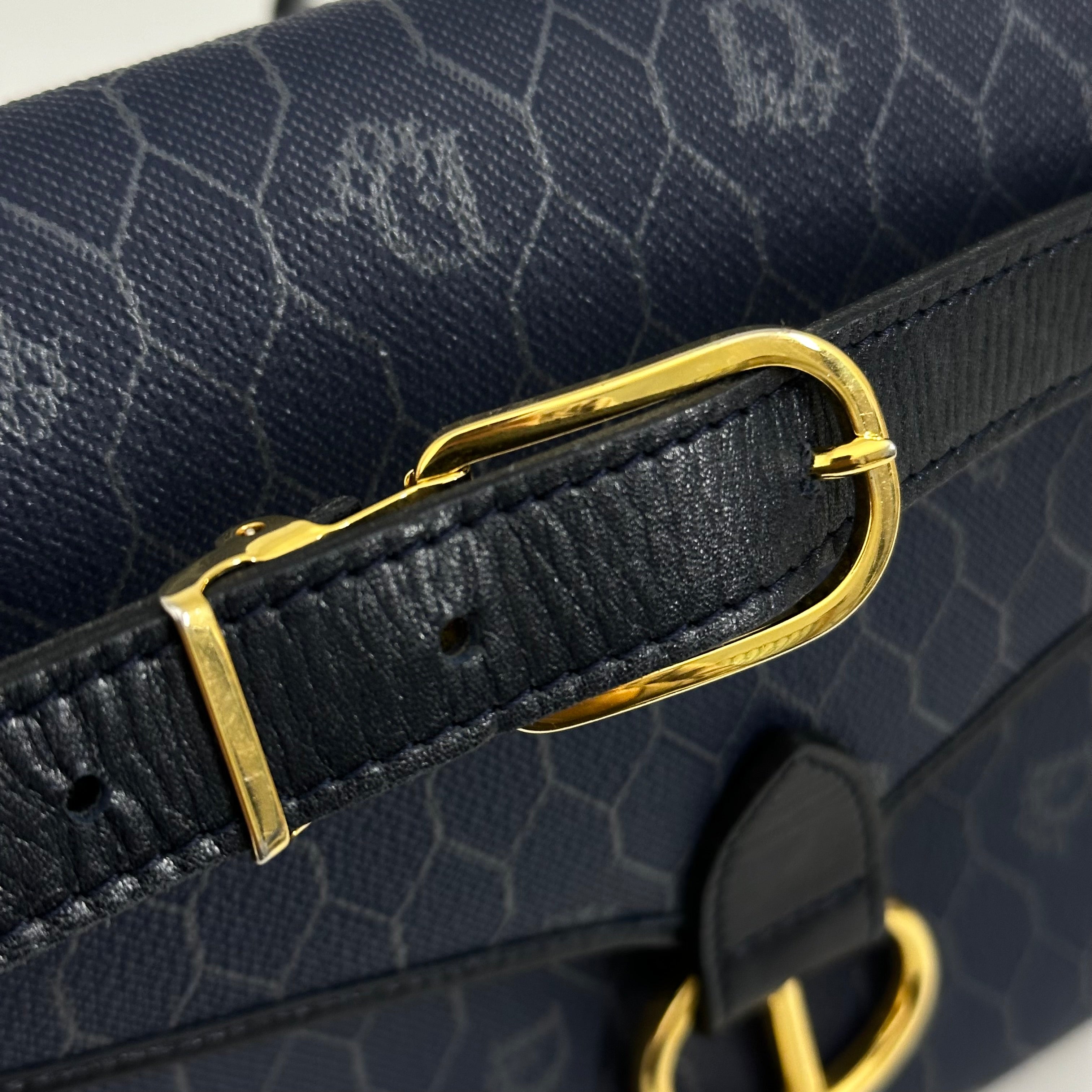 Navy Honeycomb Crossbody