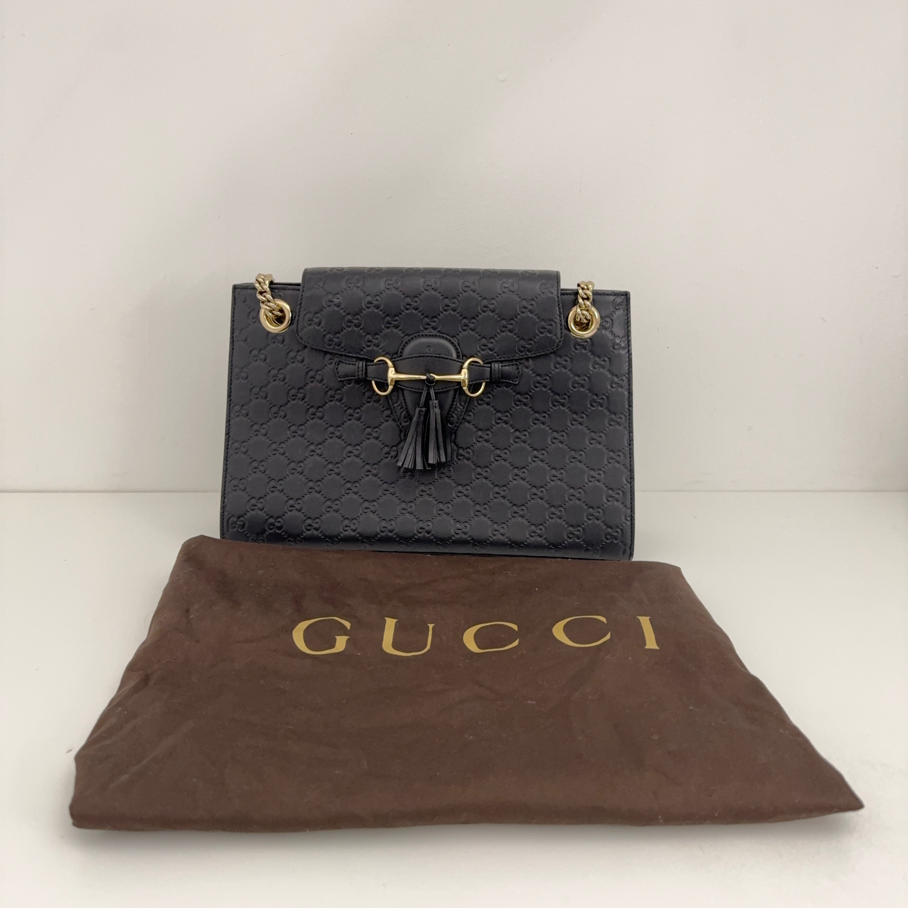 Large Guccissima Emily Chain Bag