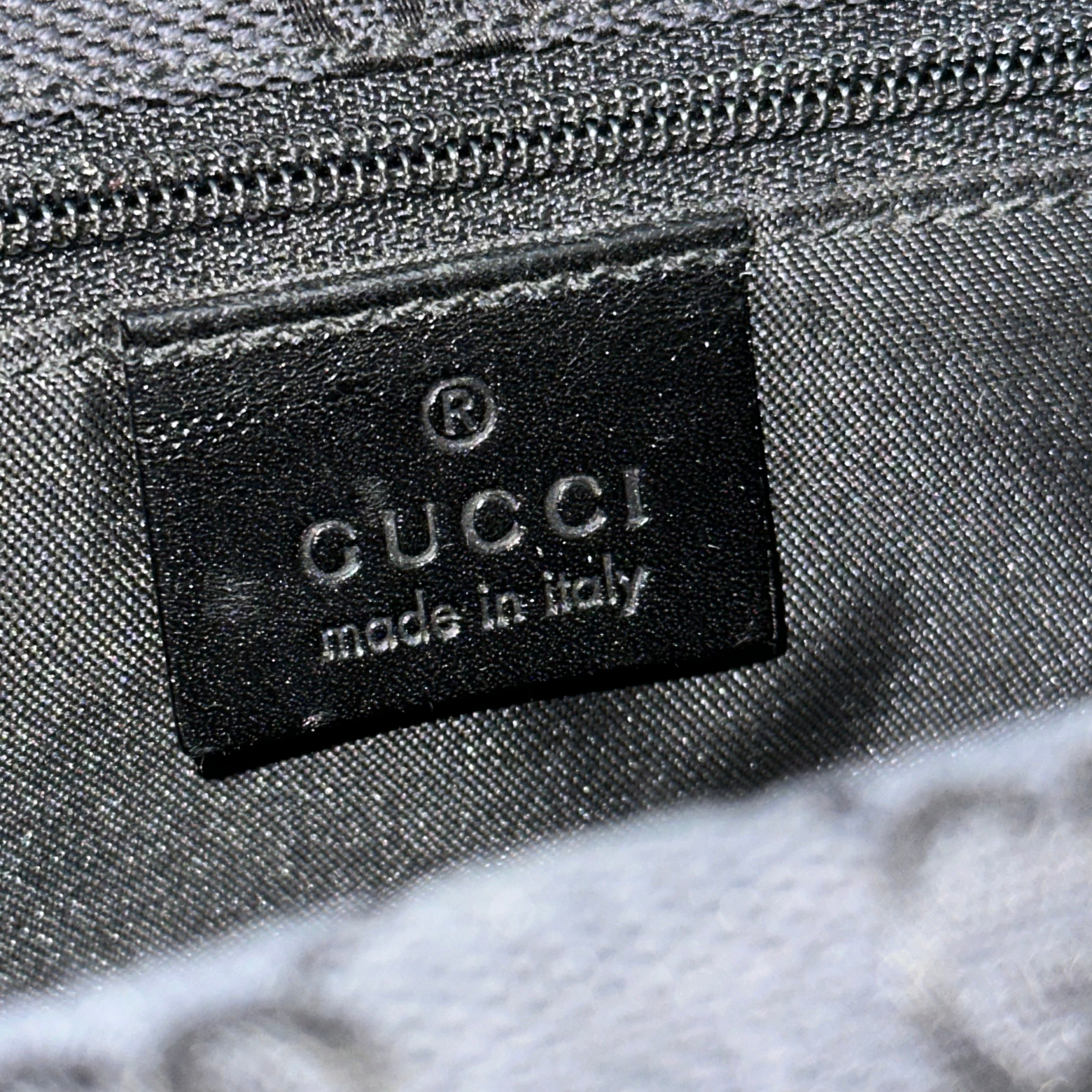 Black GG Web Backpack