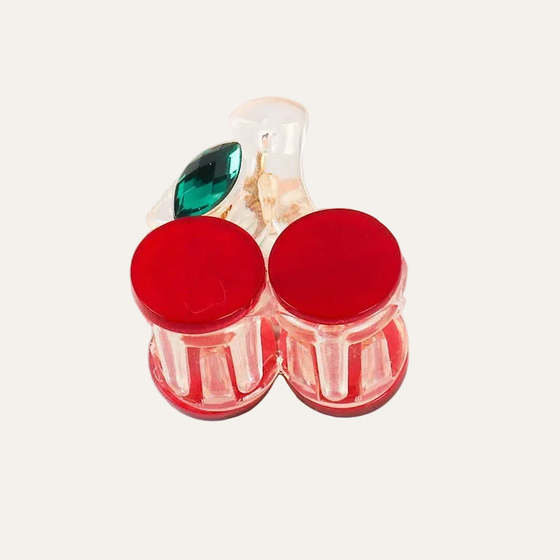 RED CHERRY HAIR CLAW CLIPS