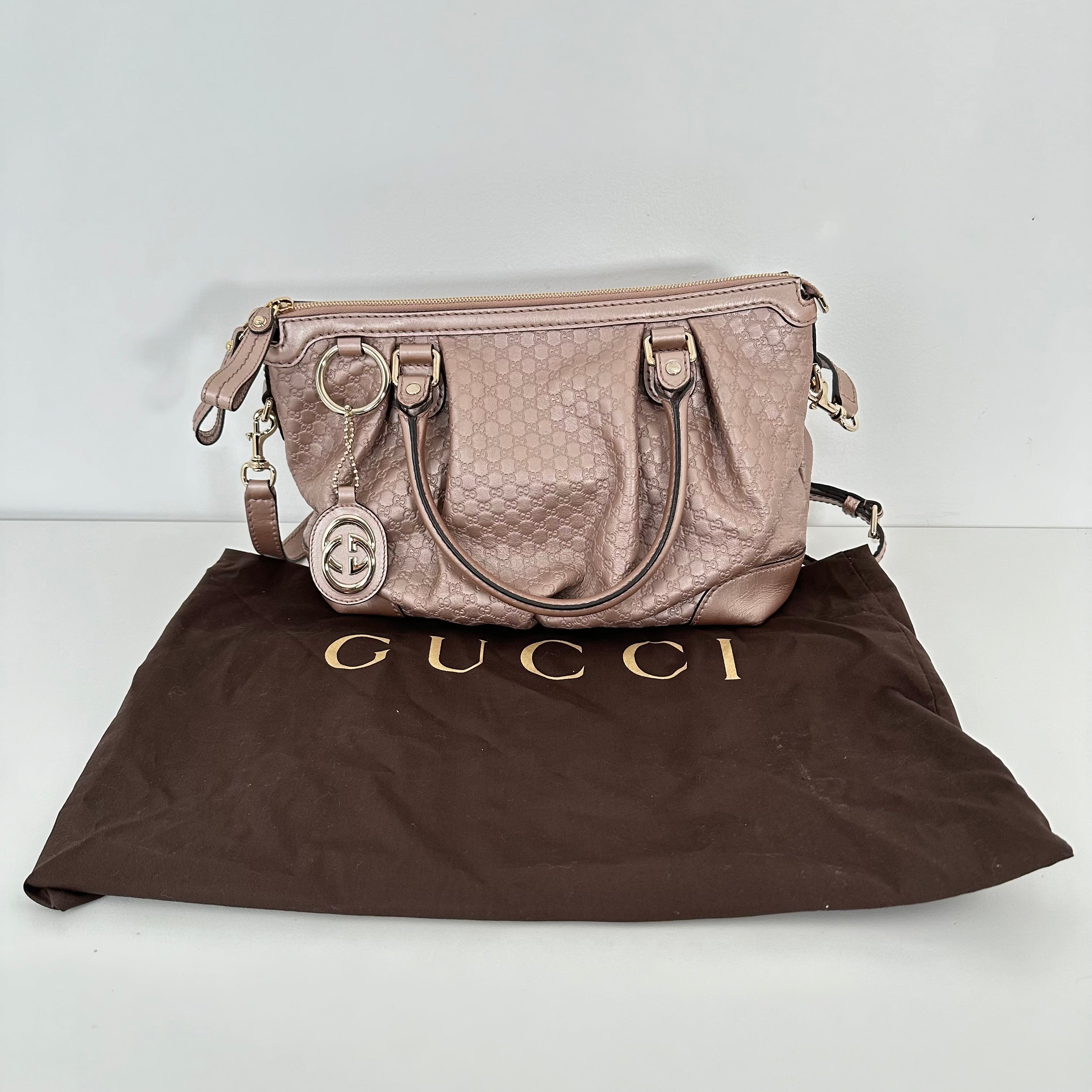 Pink Metallic Micro Guccissima