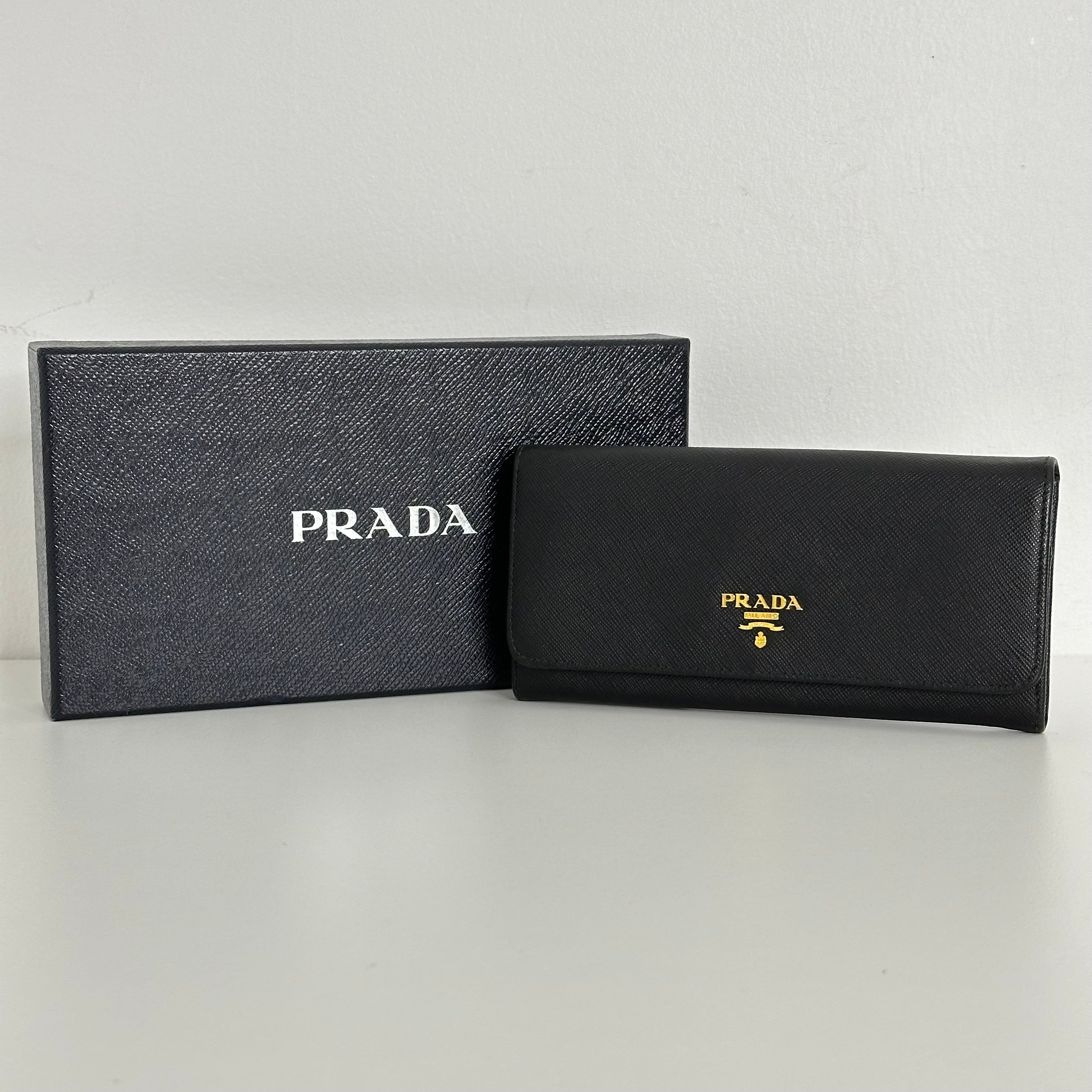 Saffiano Leather Long Wallet