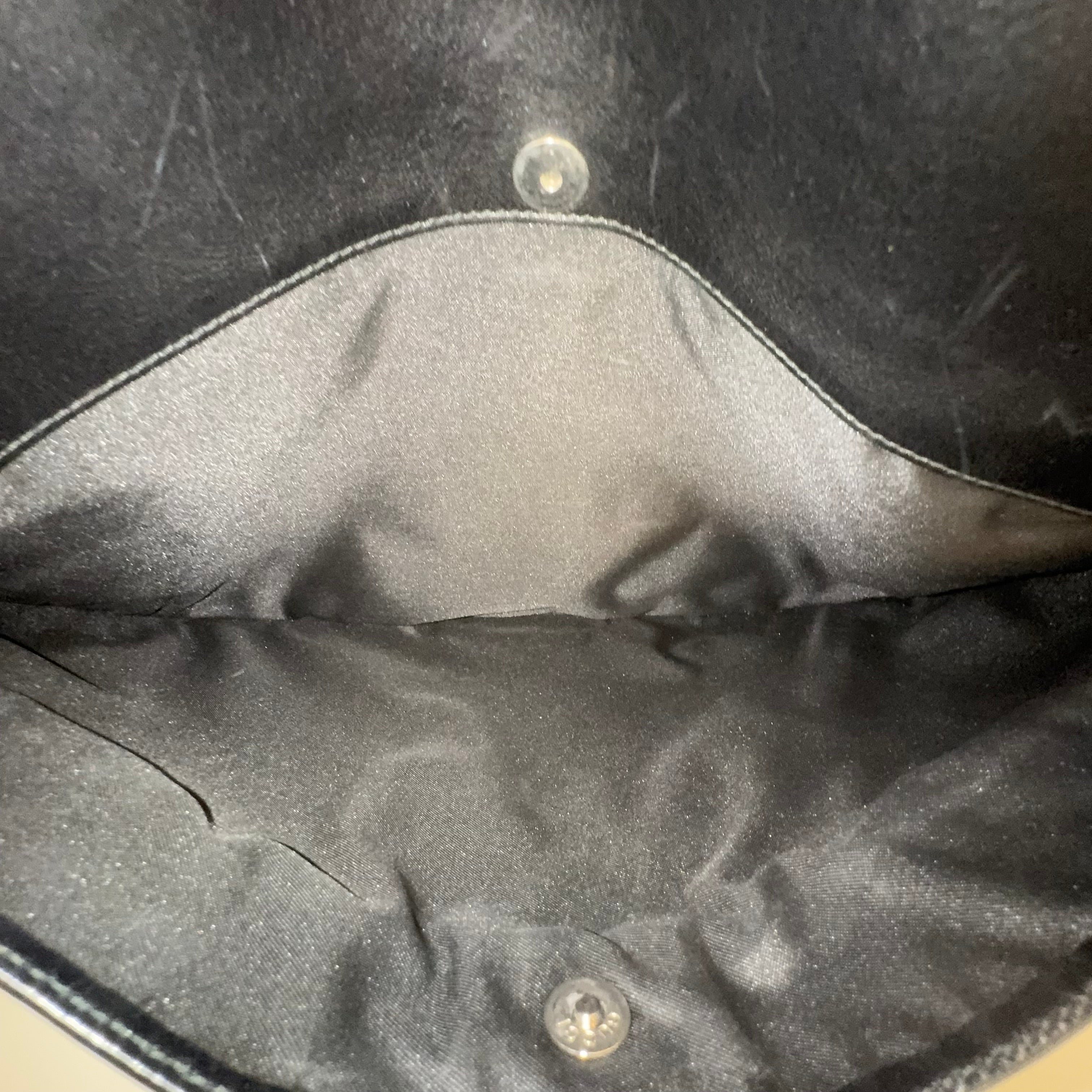 Black GG Nylon Shoulder Bag