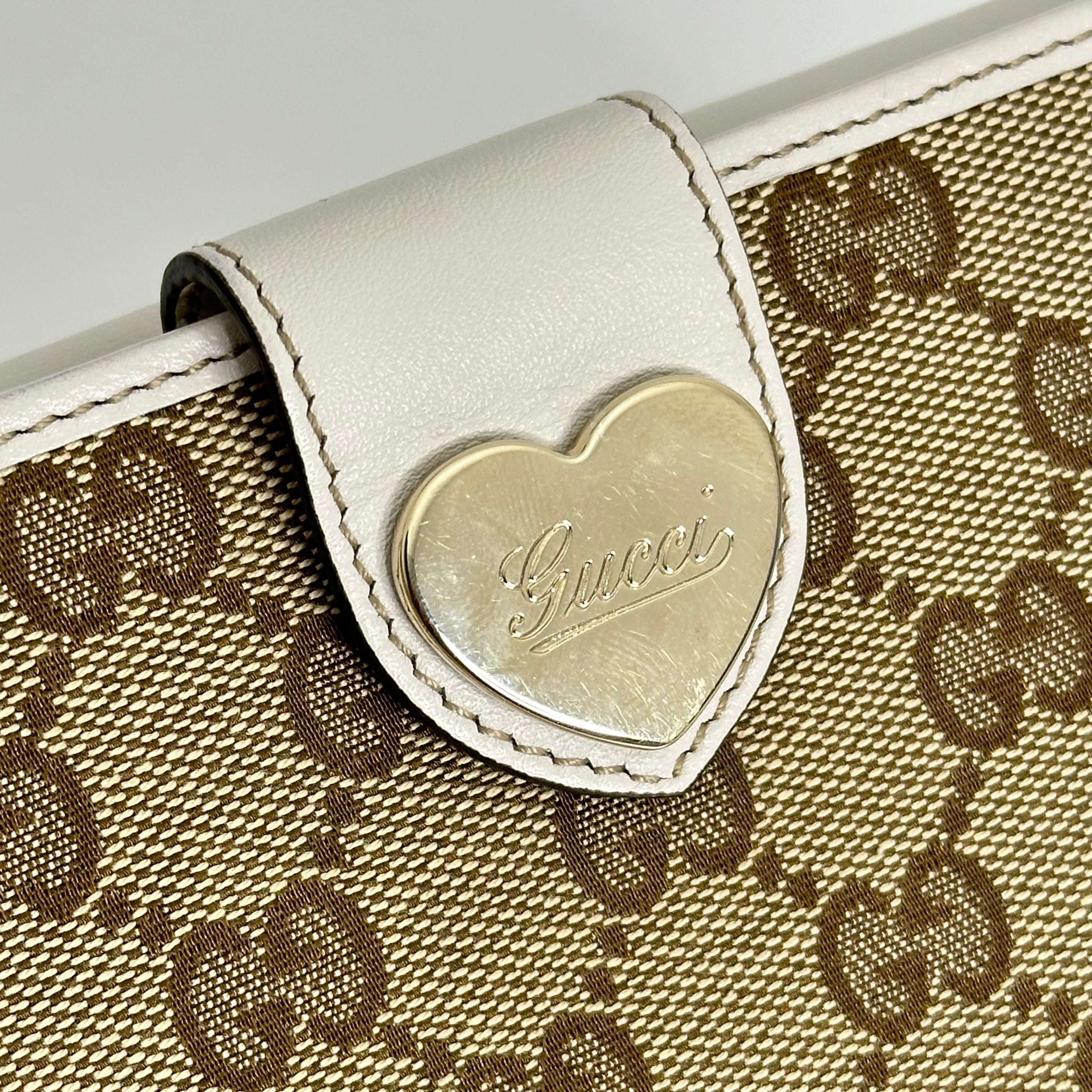 GG Heart Long Wallet
