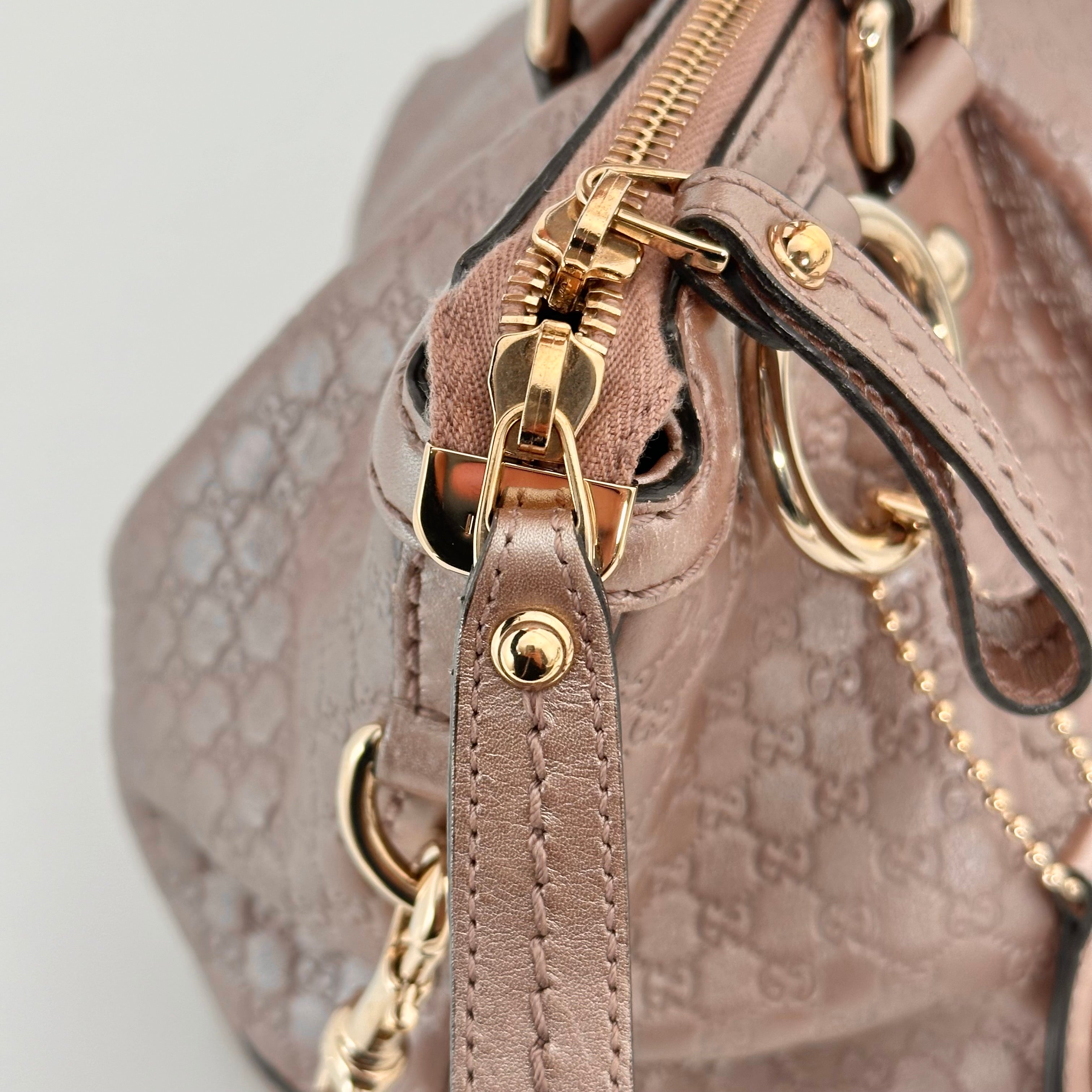Pink Metallic Micro Guccissima