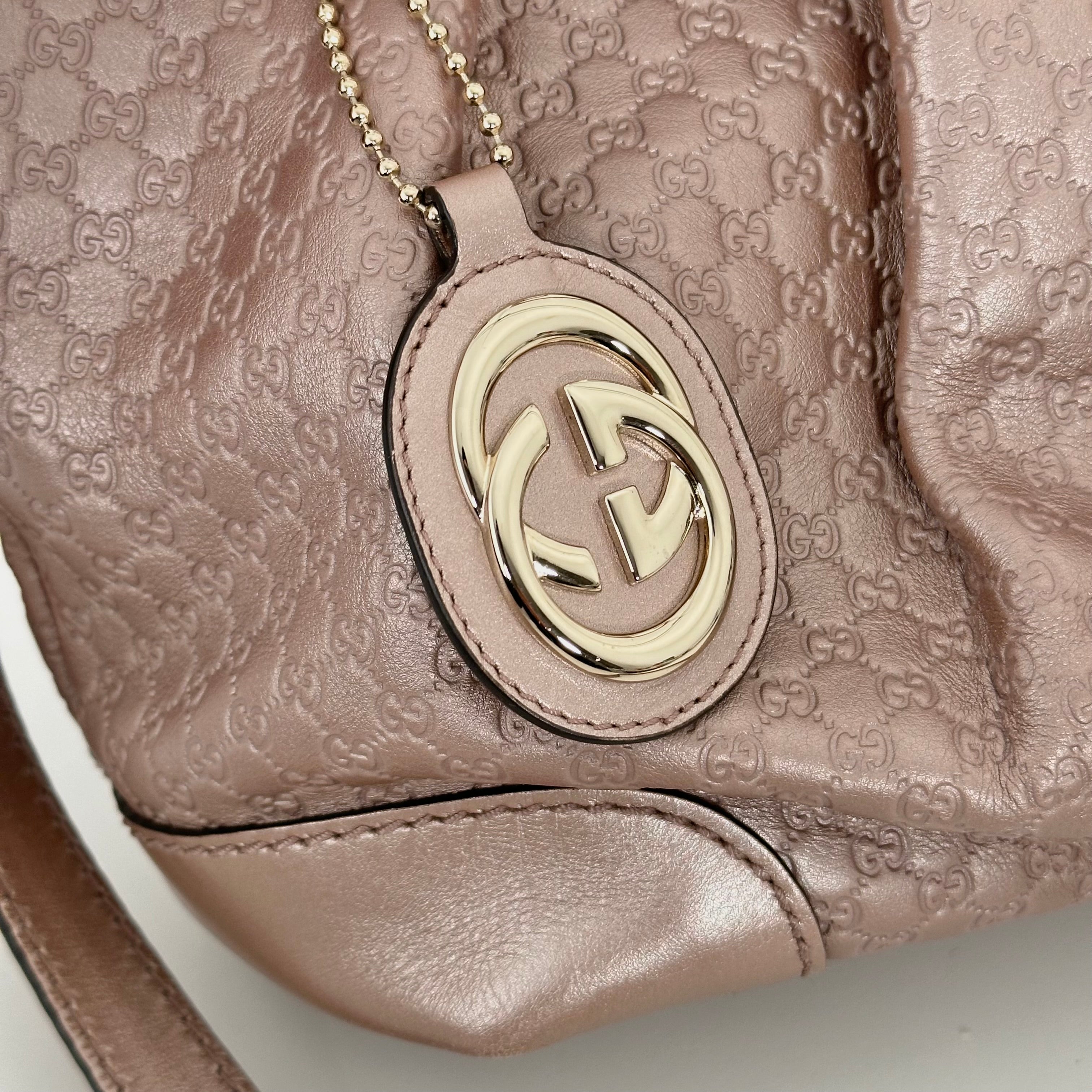 Pink Metallic Micro Guccissima