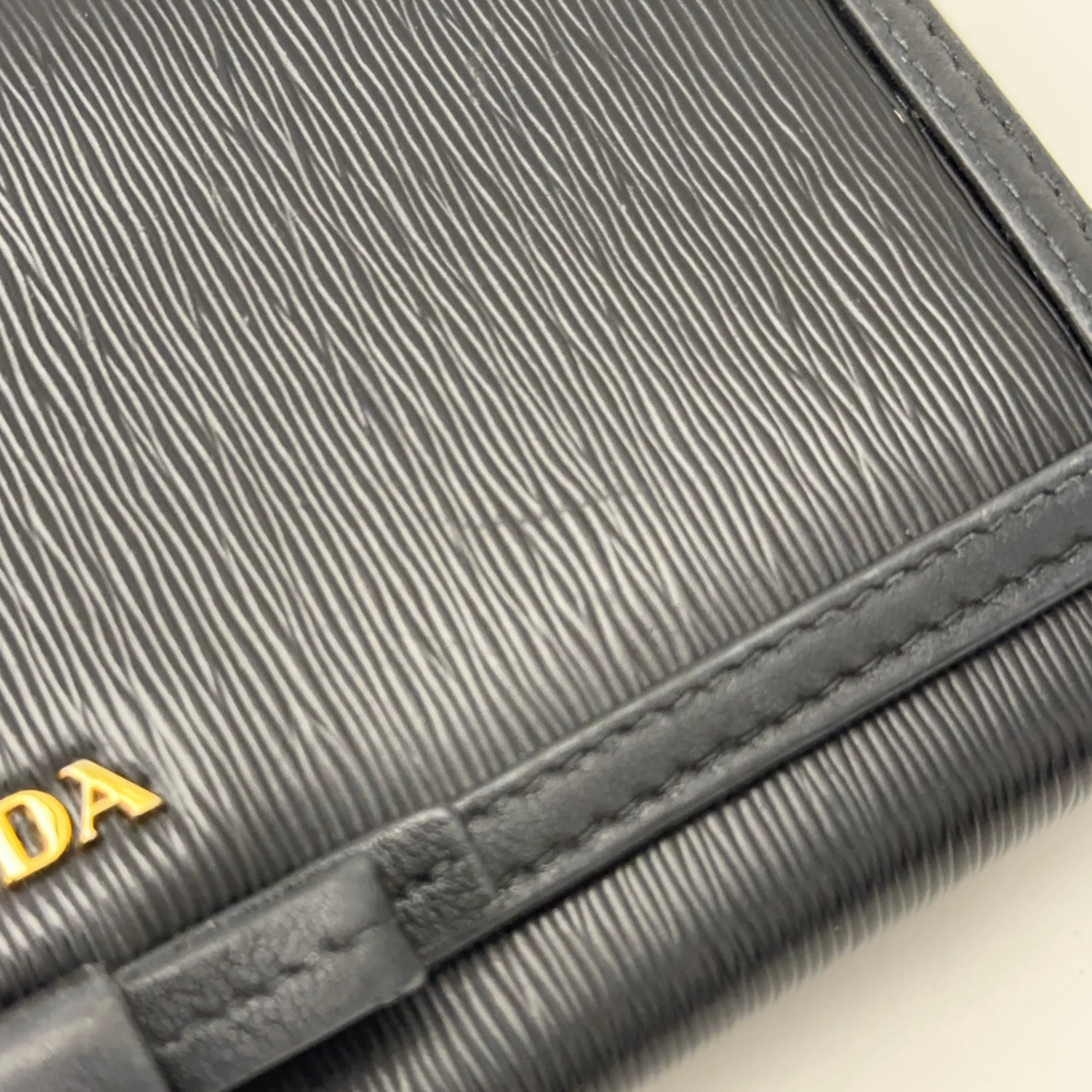Saffiano Bow Wallet w/ Chain