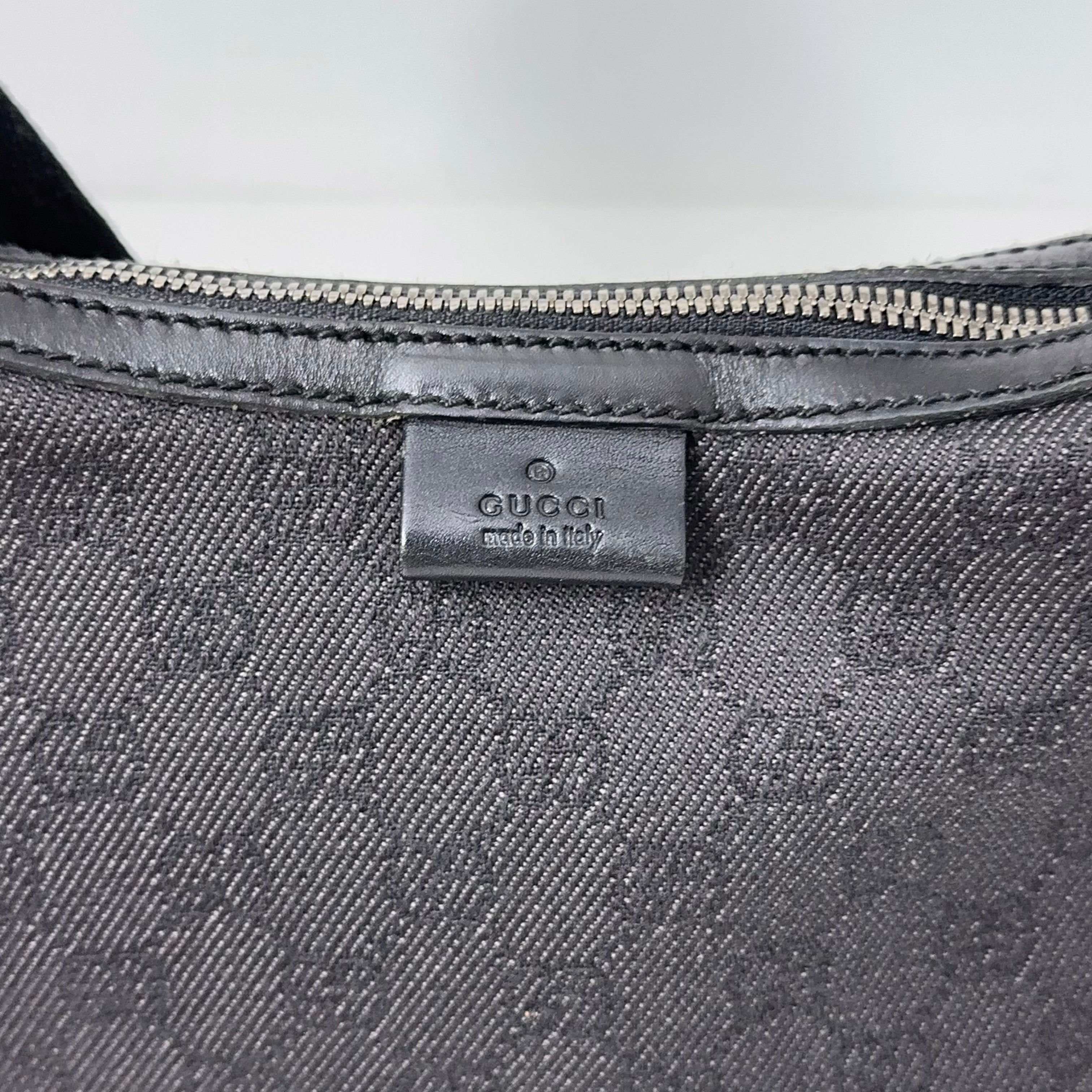 Half Moon Denim Shoulder Bag