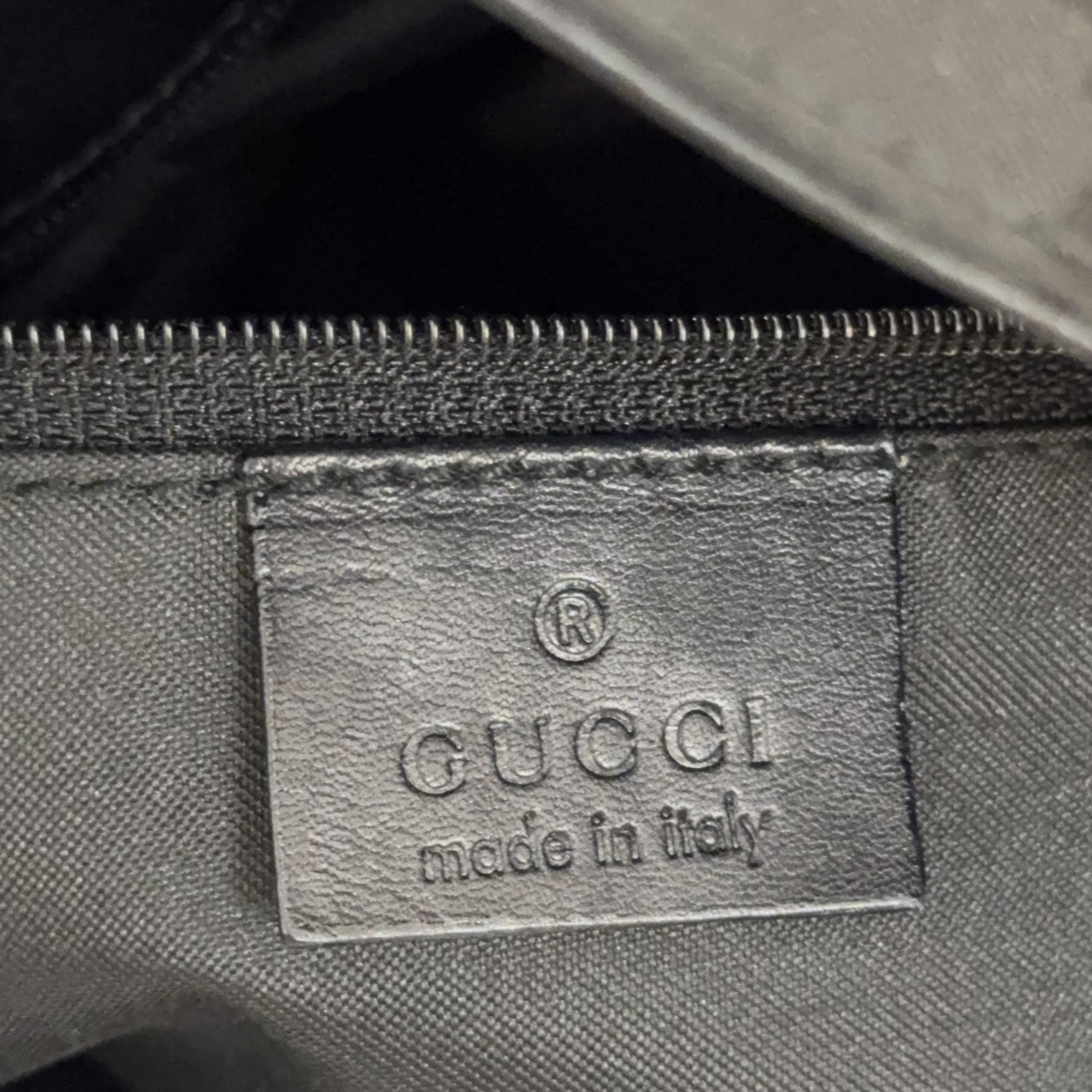 Black GG Nylon Shoulder Bag