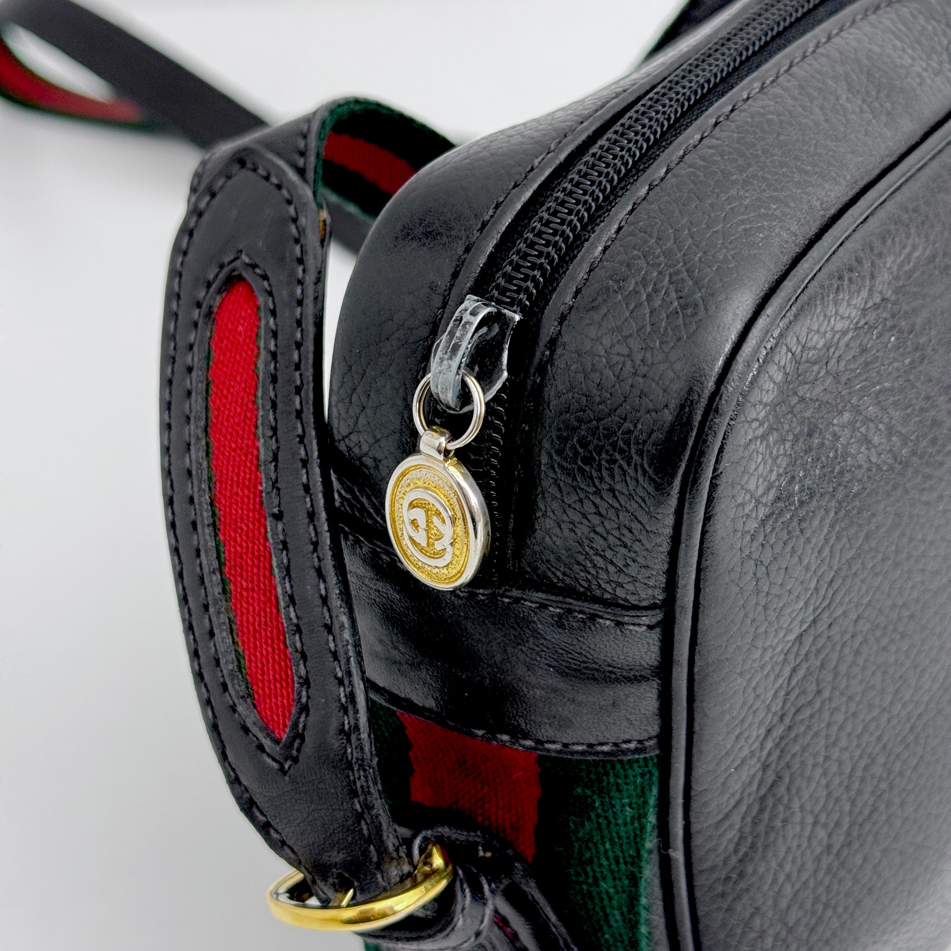 Black Leather Crossbody