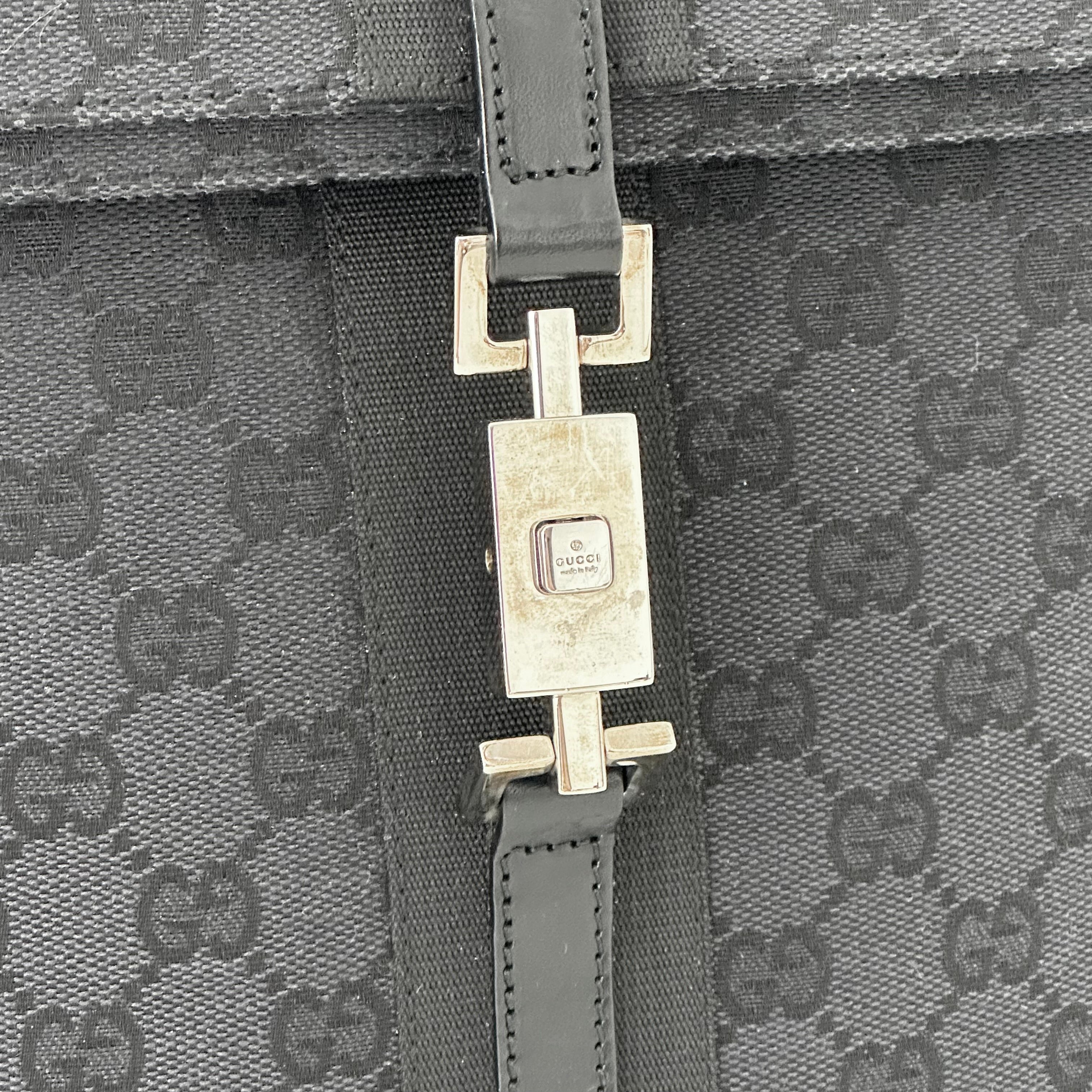 Black GG Web Backpack