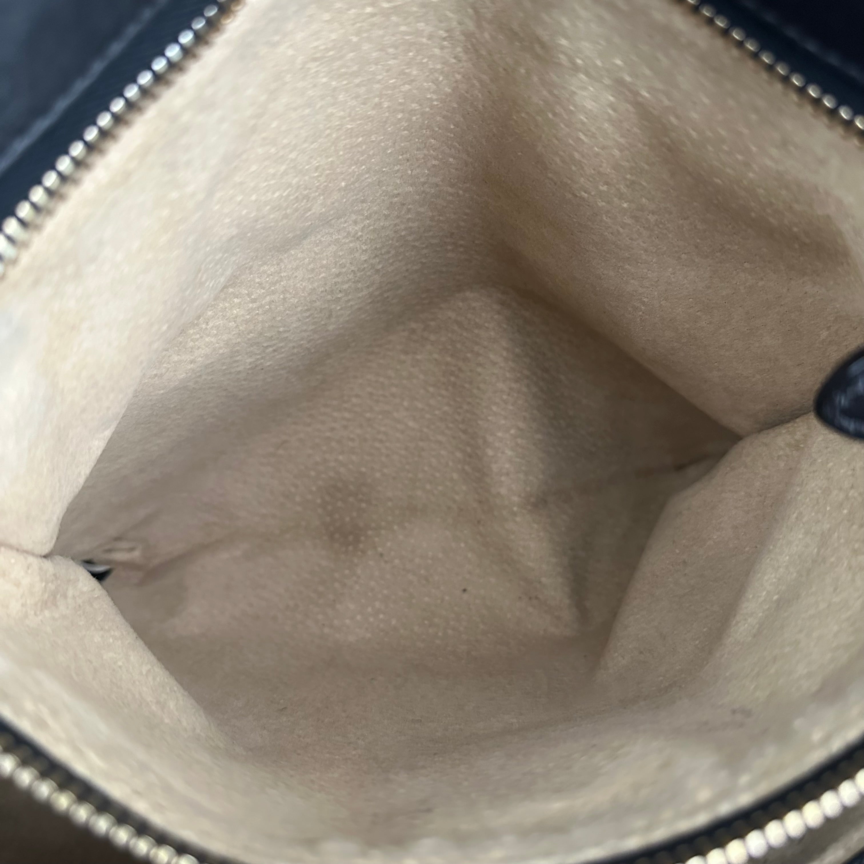 Large Bauletto Nero Calfskin Leather Bag