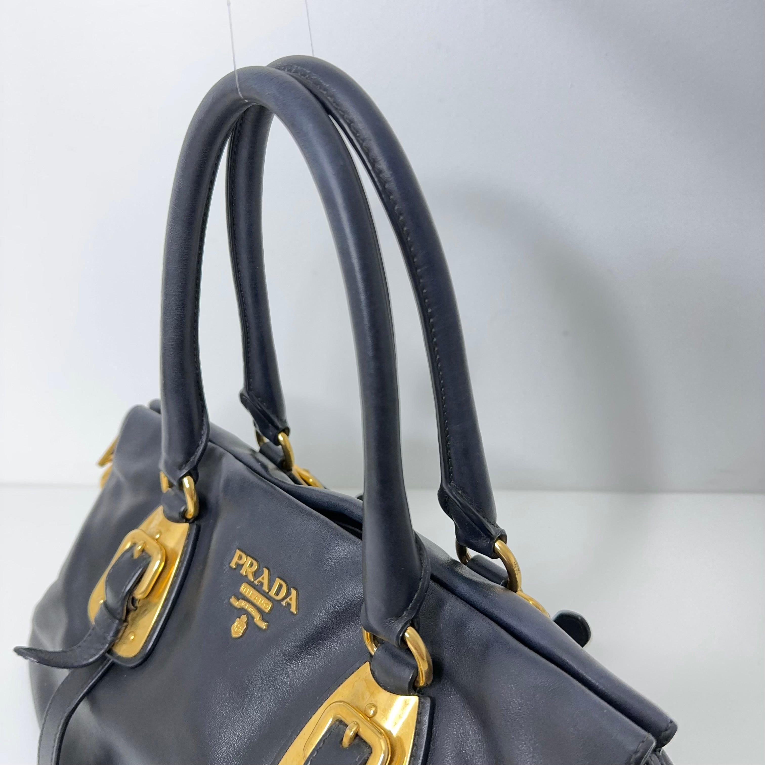 Bauletto Navy Handbag