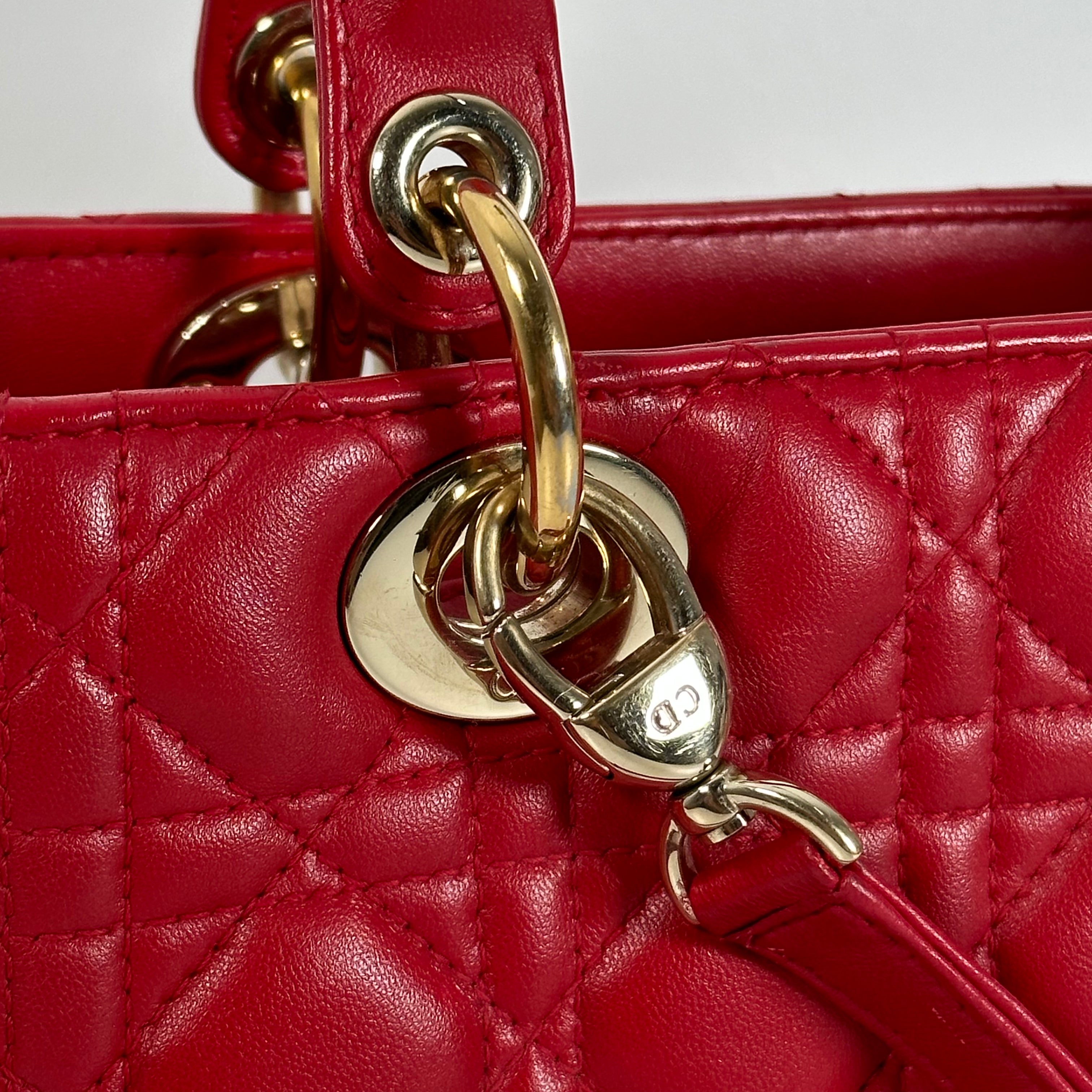 Red Medium Lady Dior