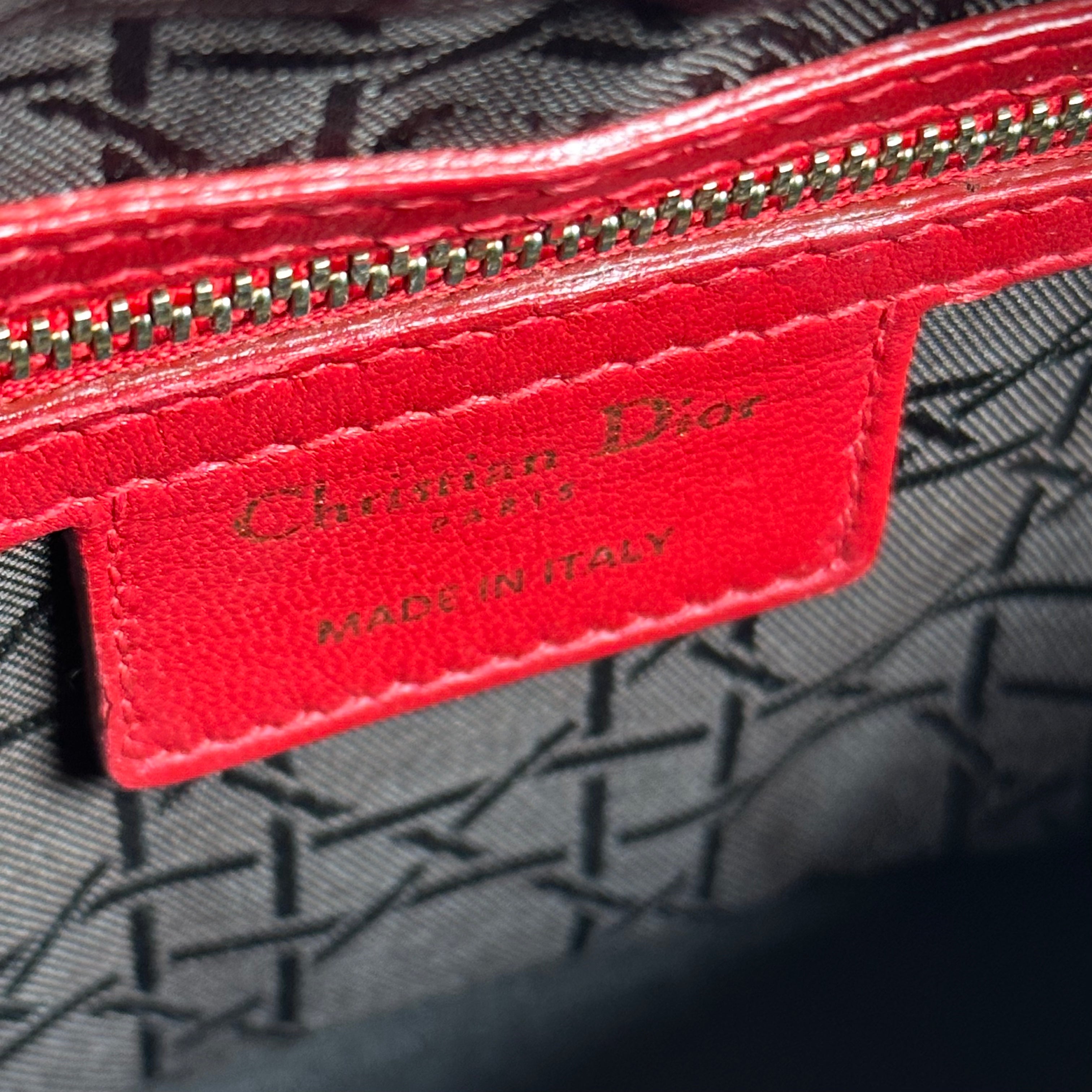 Red Medium Lady Dior