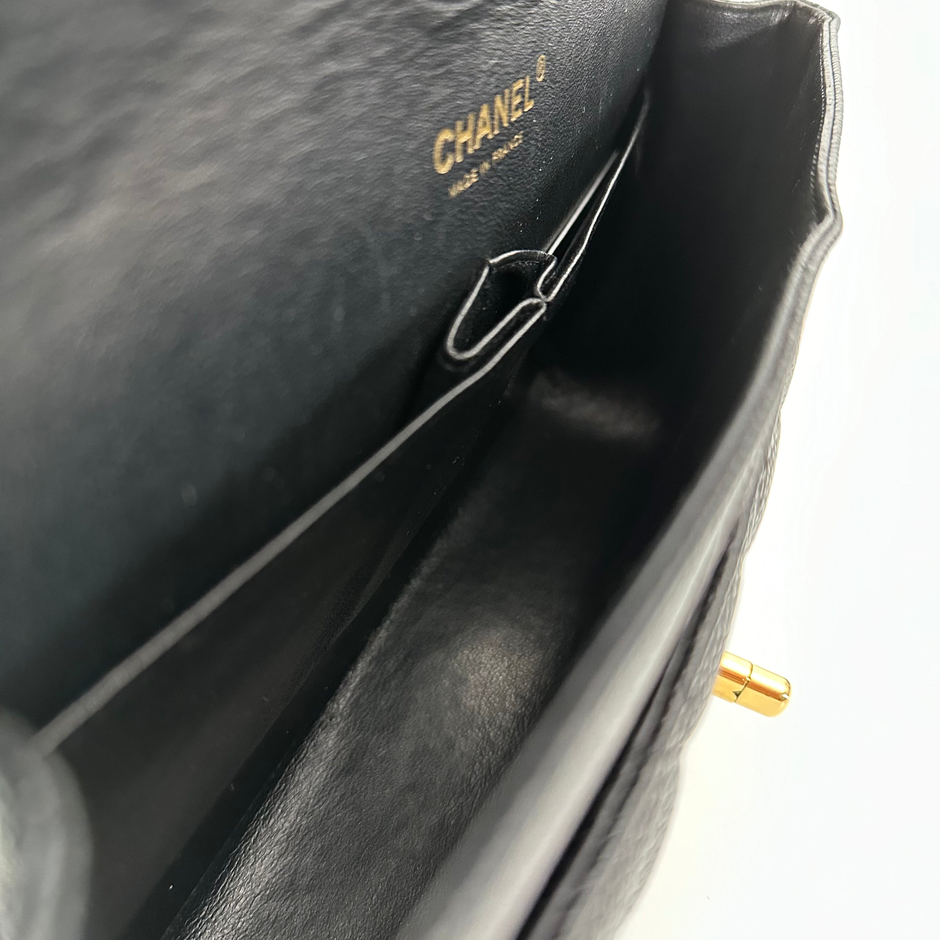Black Caviar Medium Classic Double Flap