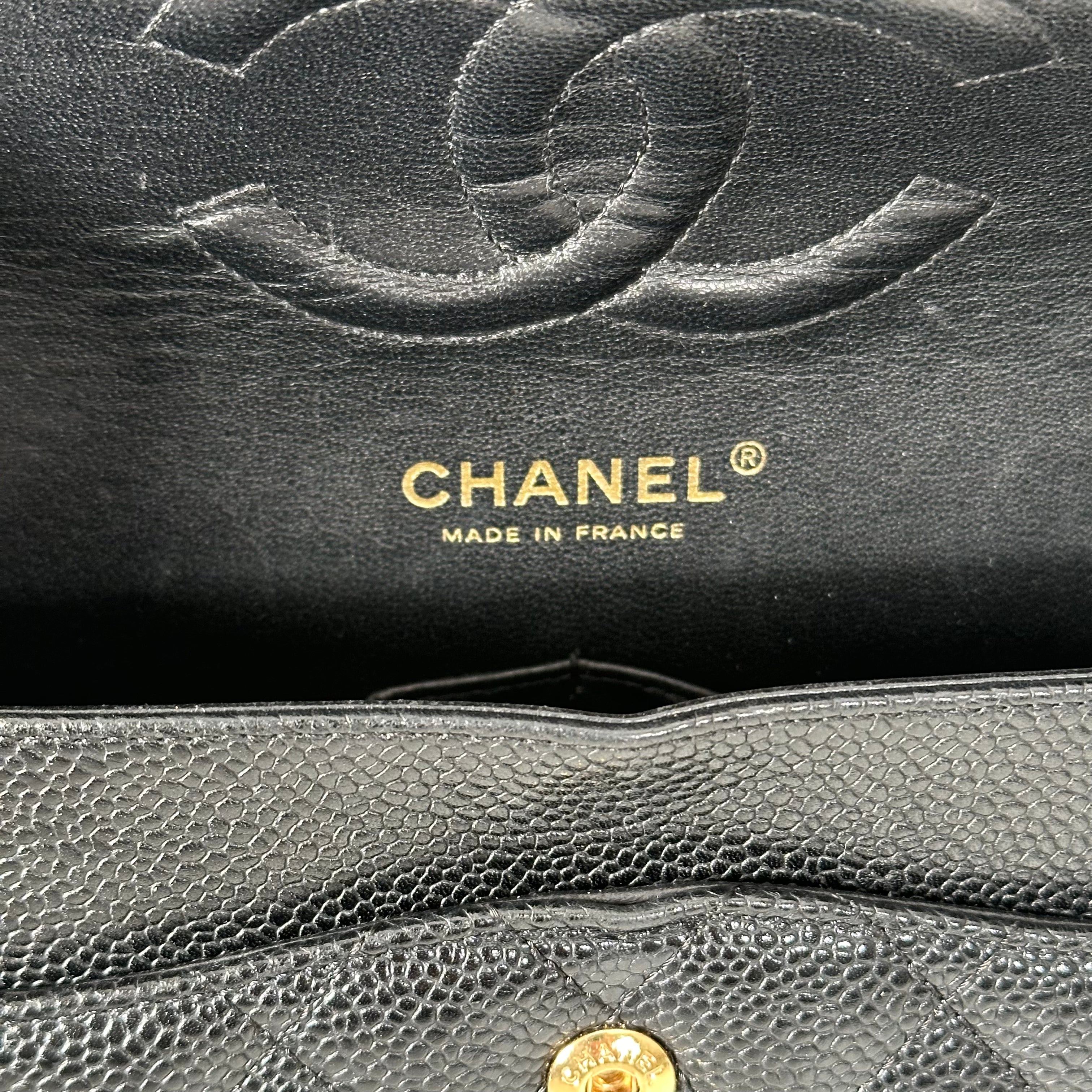 Black Caviar Medium Classic Double Flap