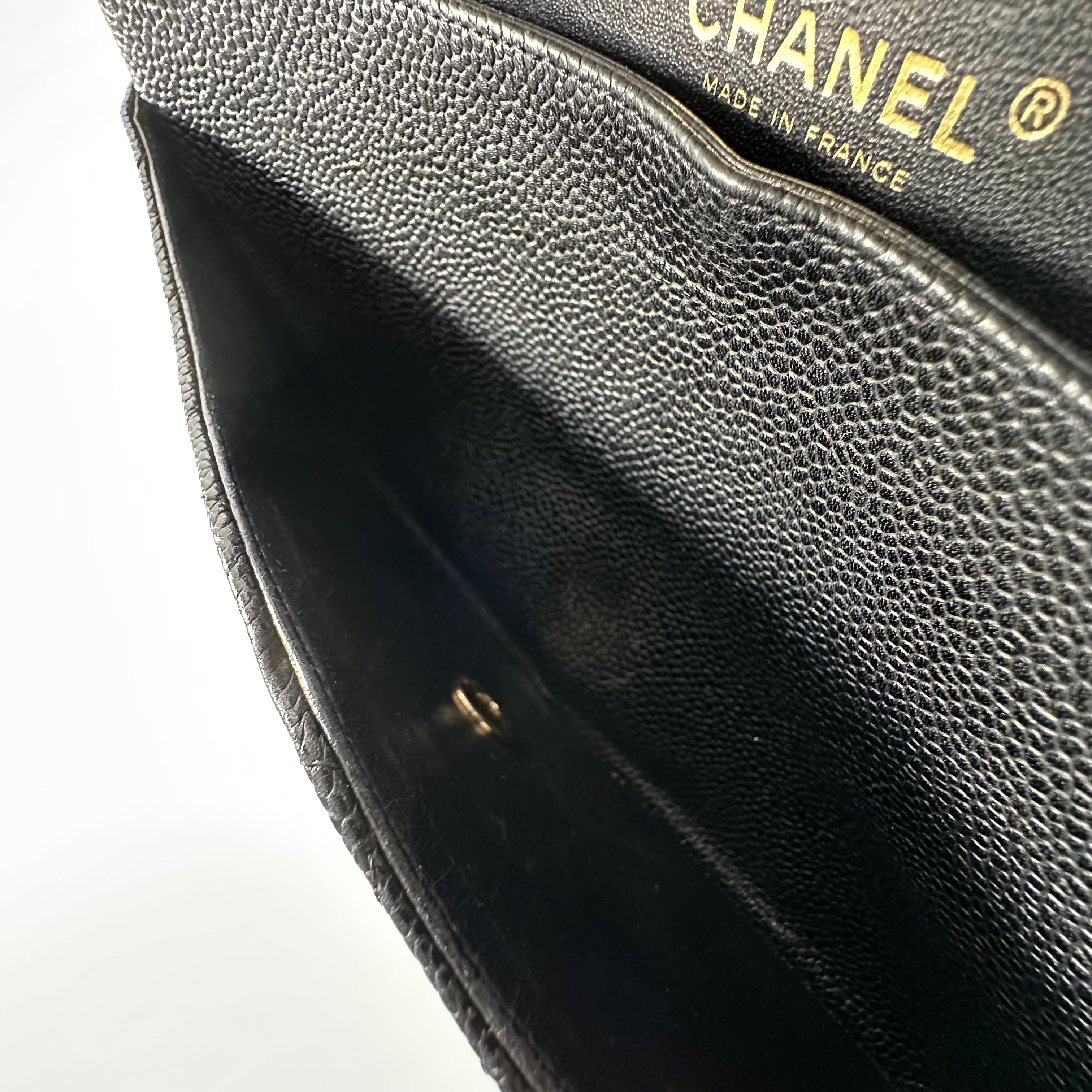 Black Caviar Medium Classic Double Flap