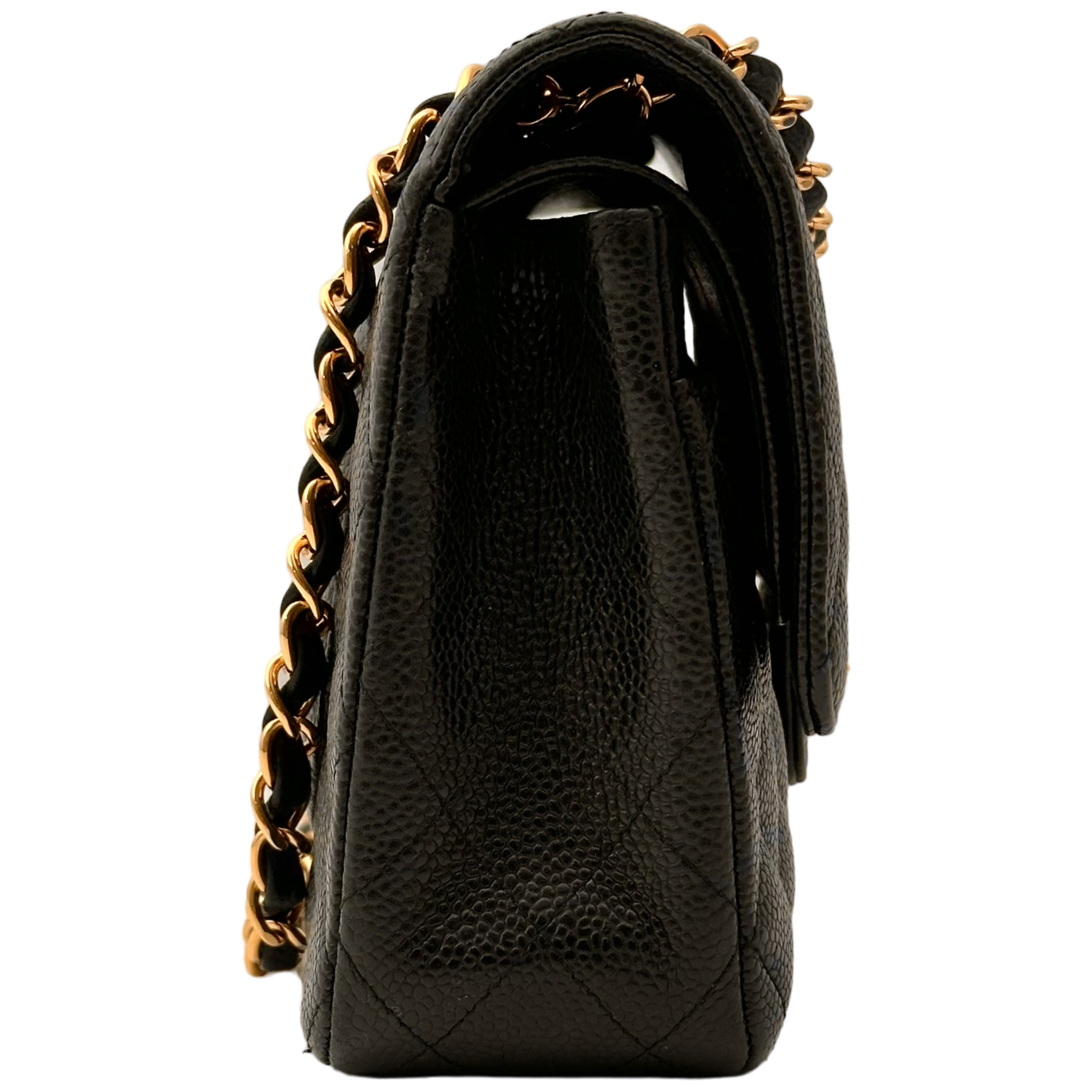 Black Caviar Medium Classic Double Flap