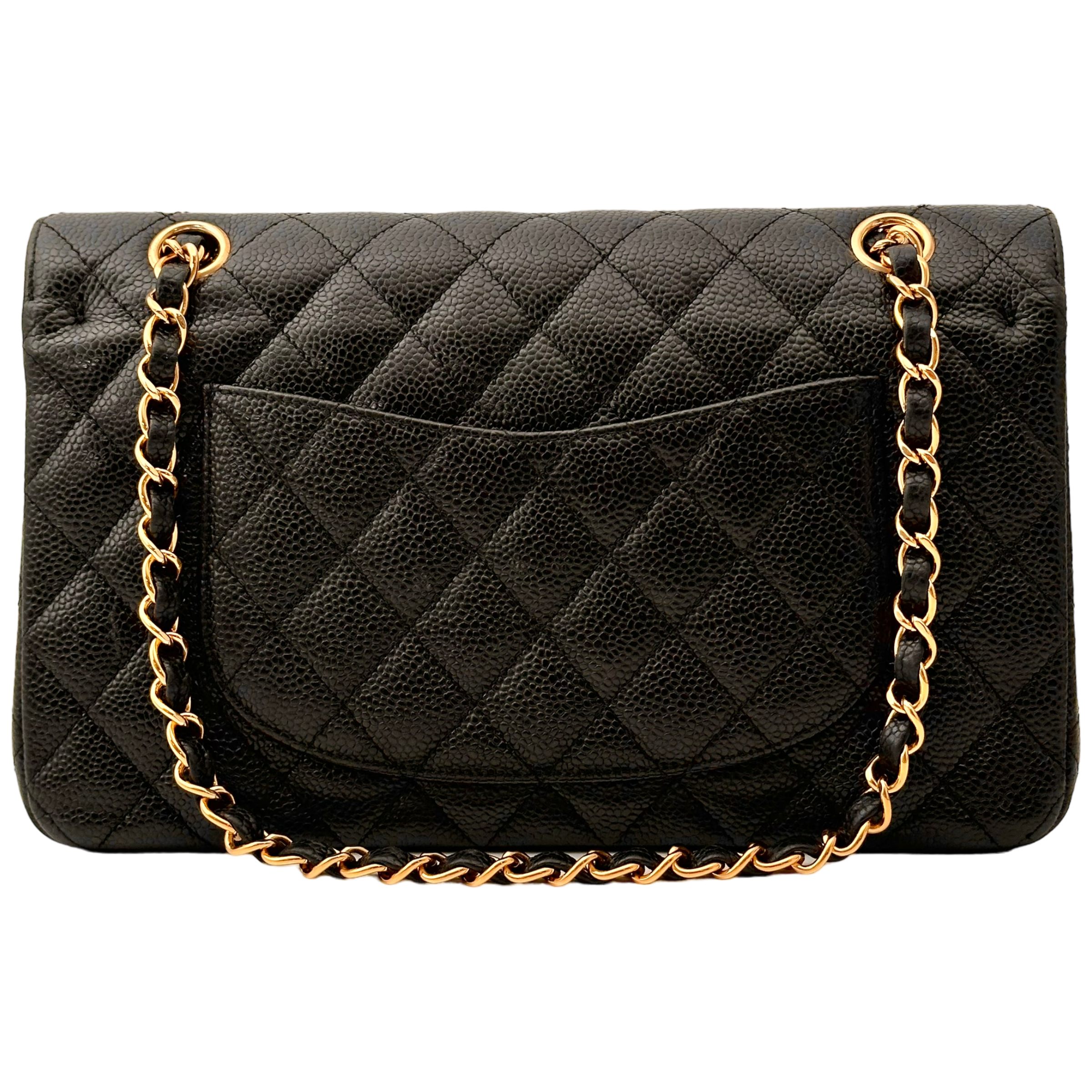 Black Caviar Medium Classic Double Flap