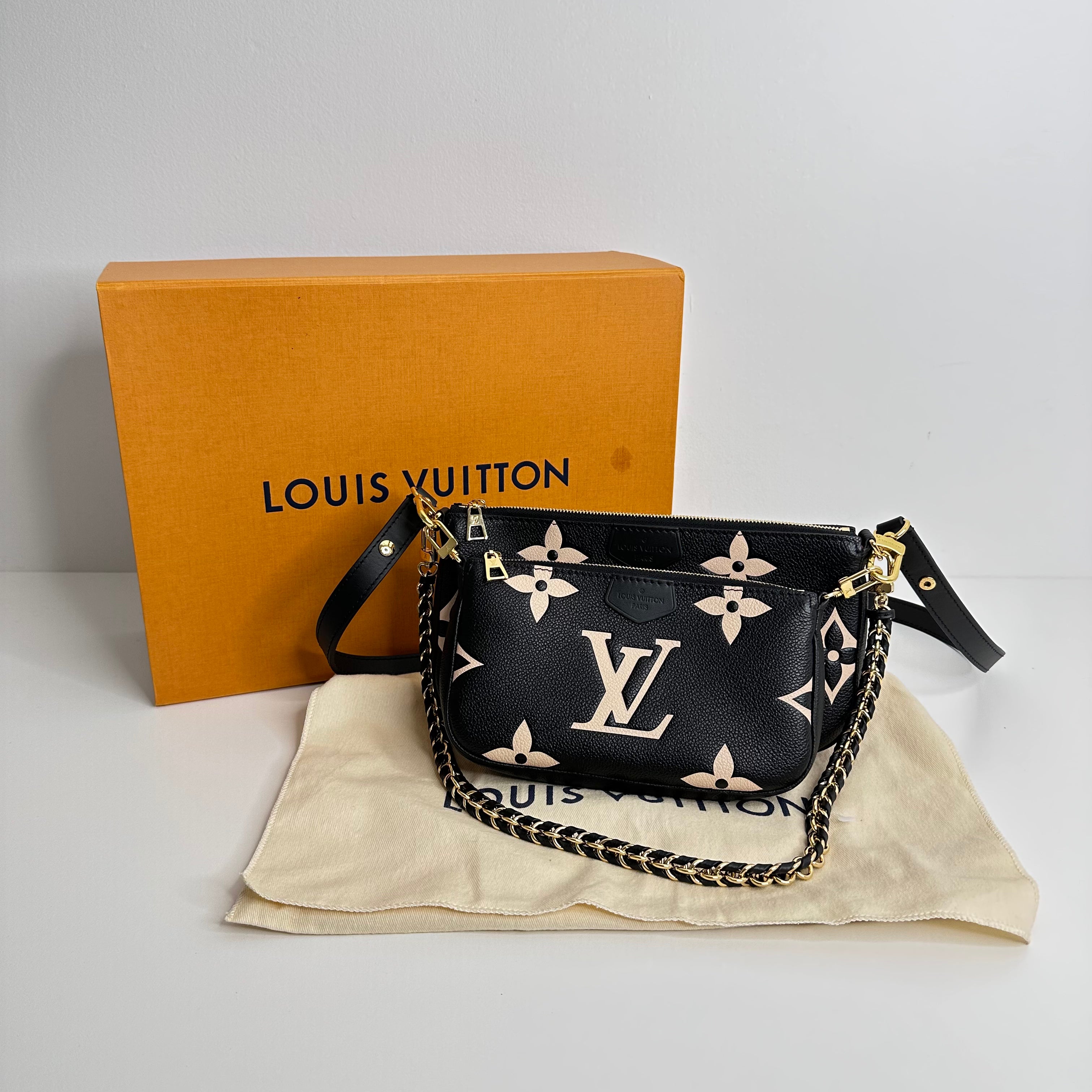 Bicolor Monogram Empreinte Leather Multi Pochette