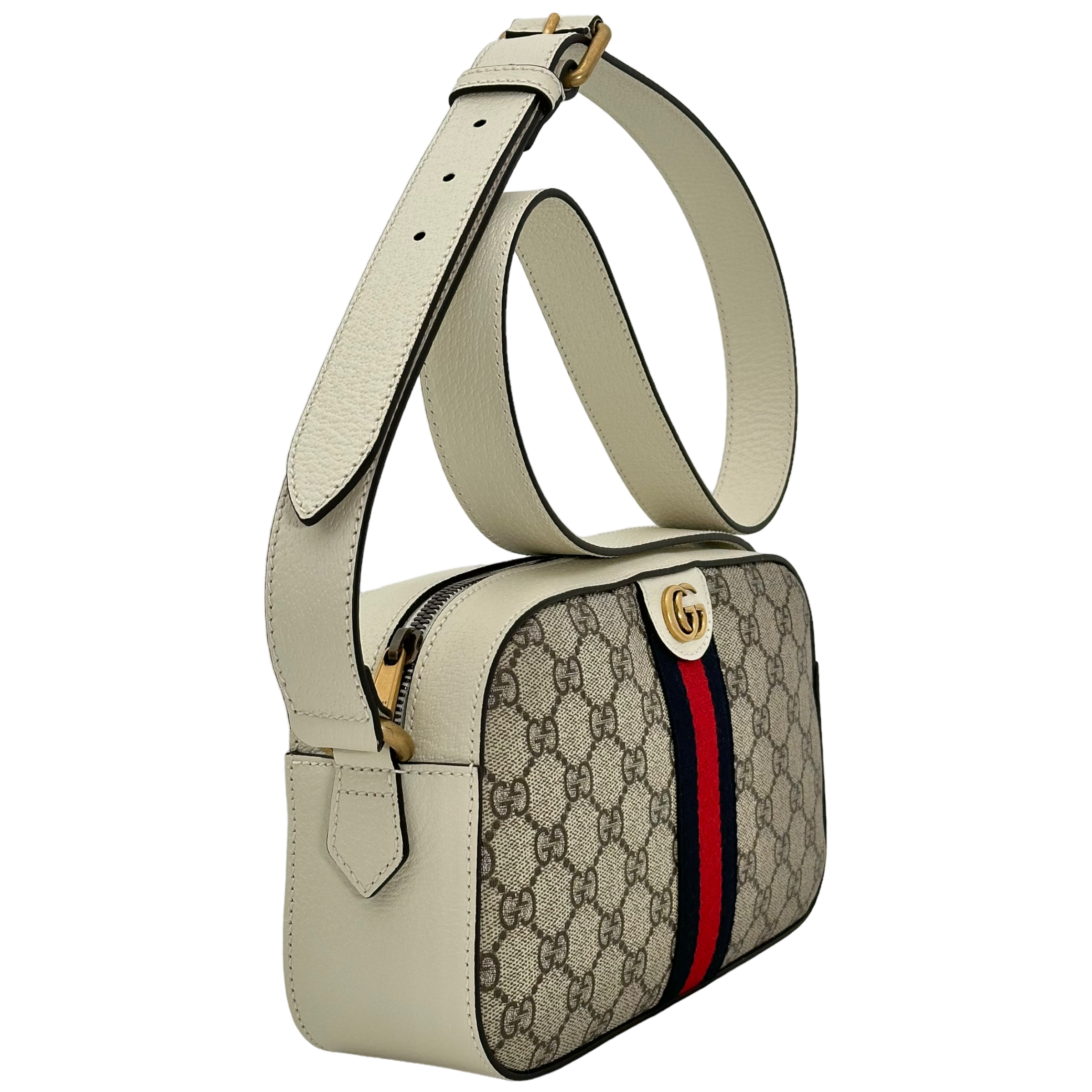 White GG Supreme Crossbody