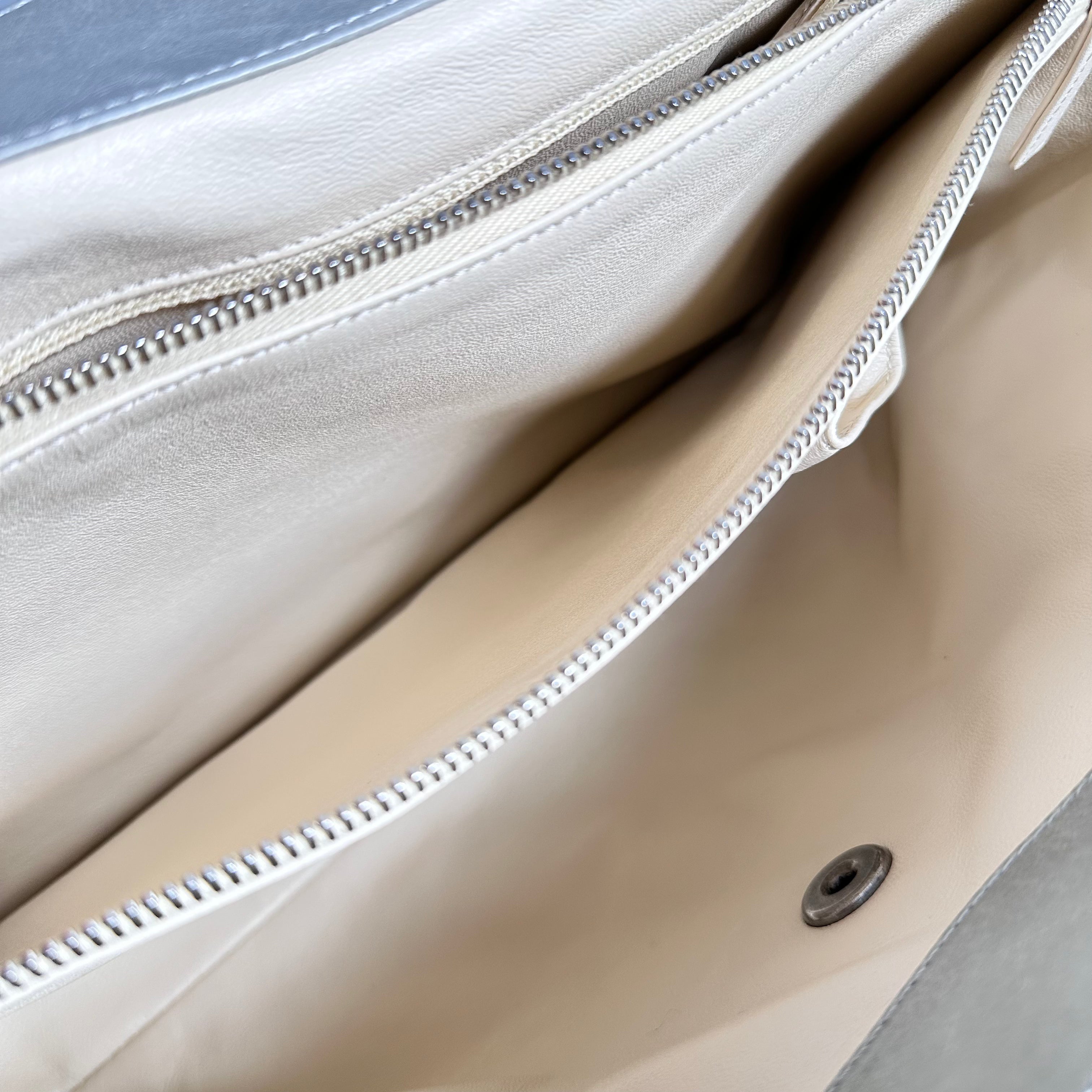 Grey Convertible Boy Aged Calfskin Tote
