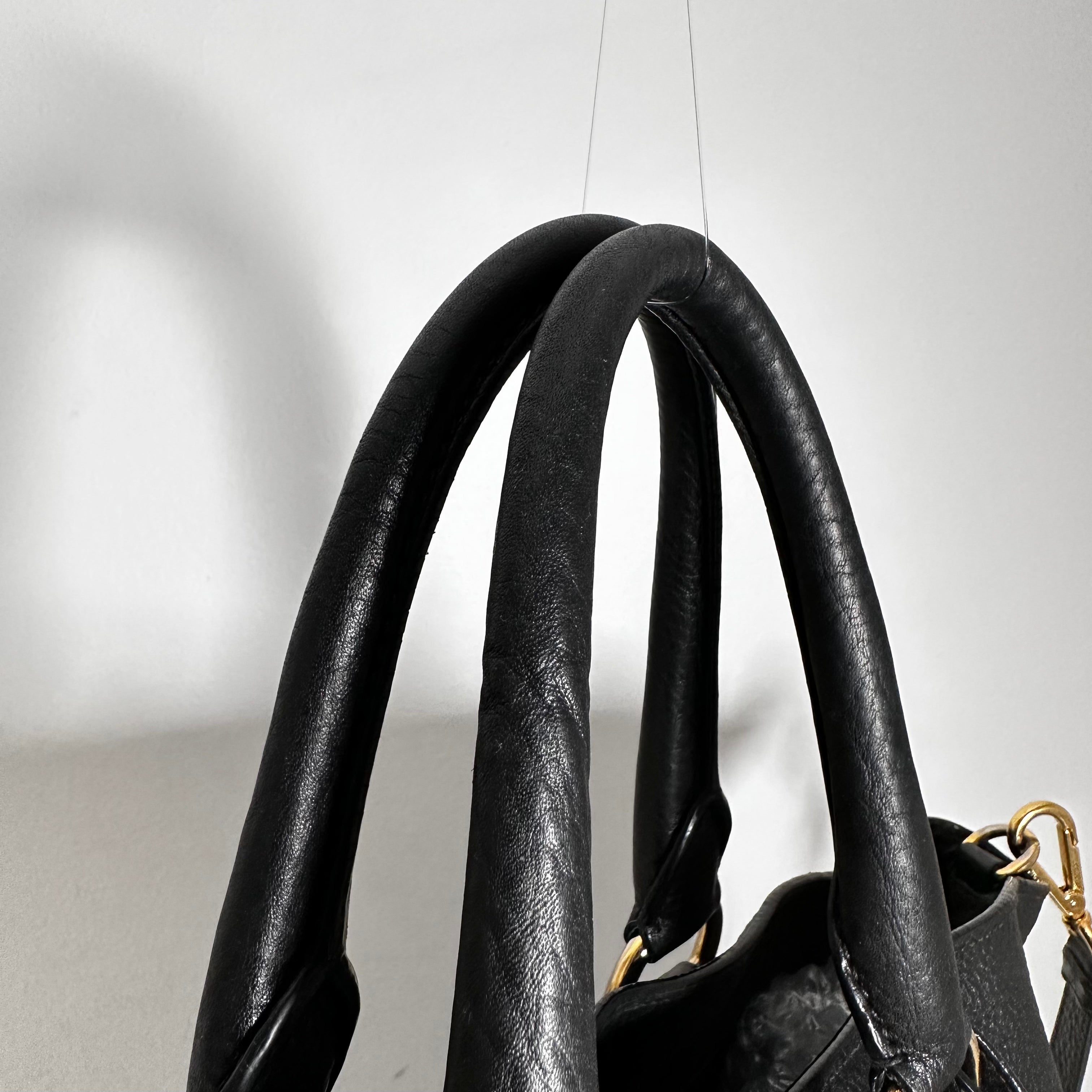 Black Vitello Leather Tote