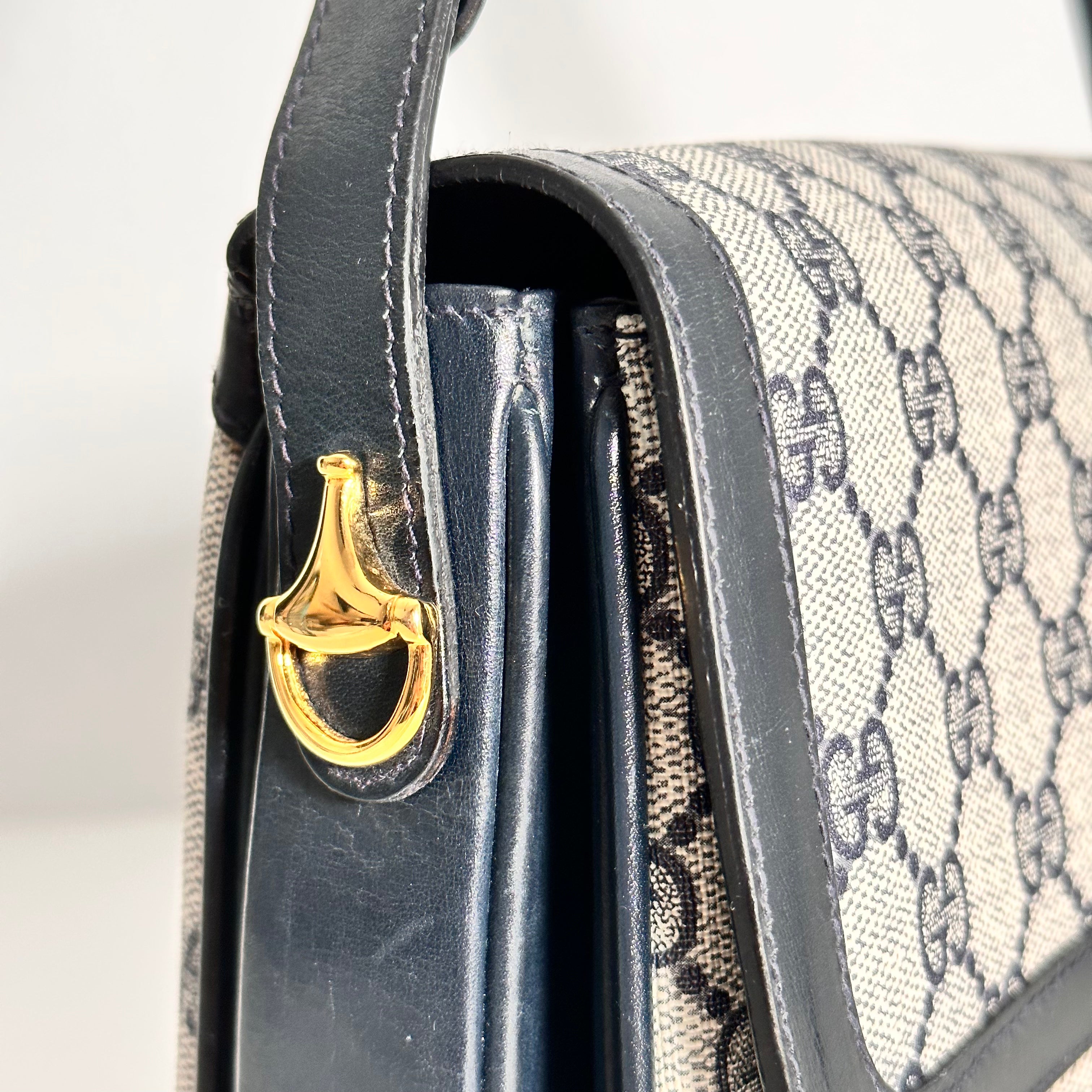 Navy GG Web Crossbody