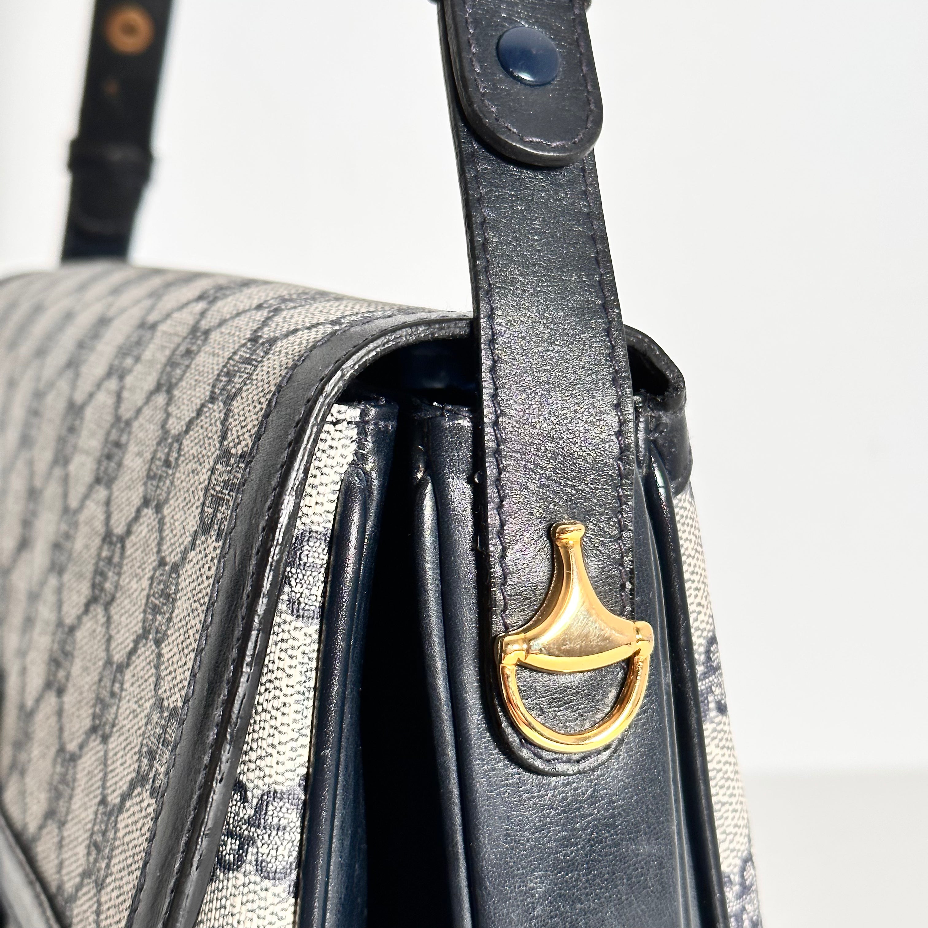 Navy GG Web Crossbody
