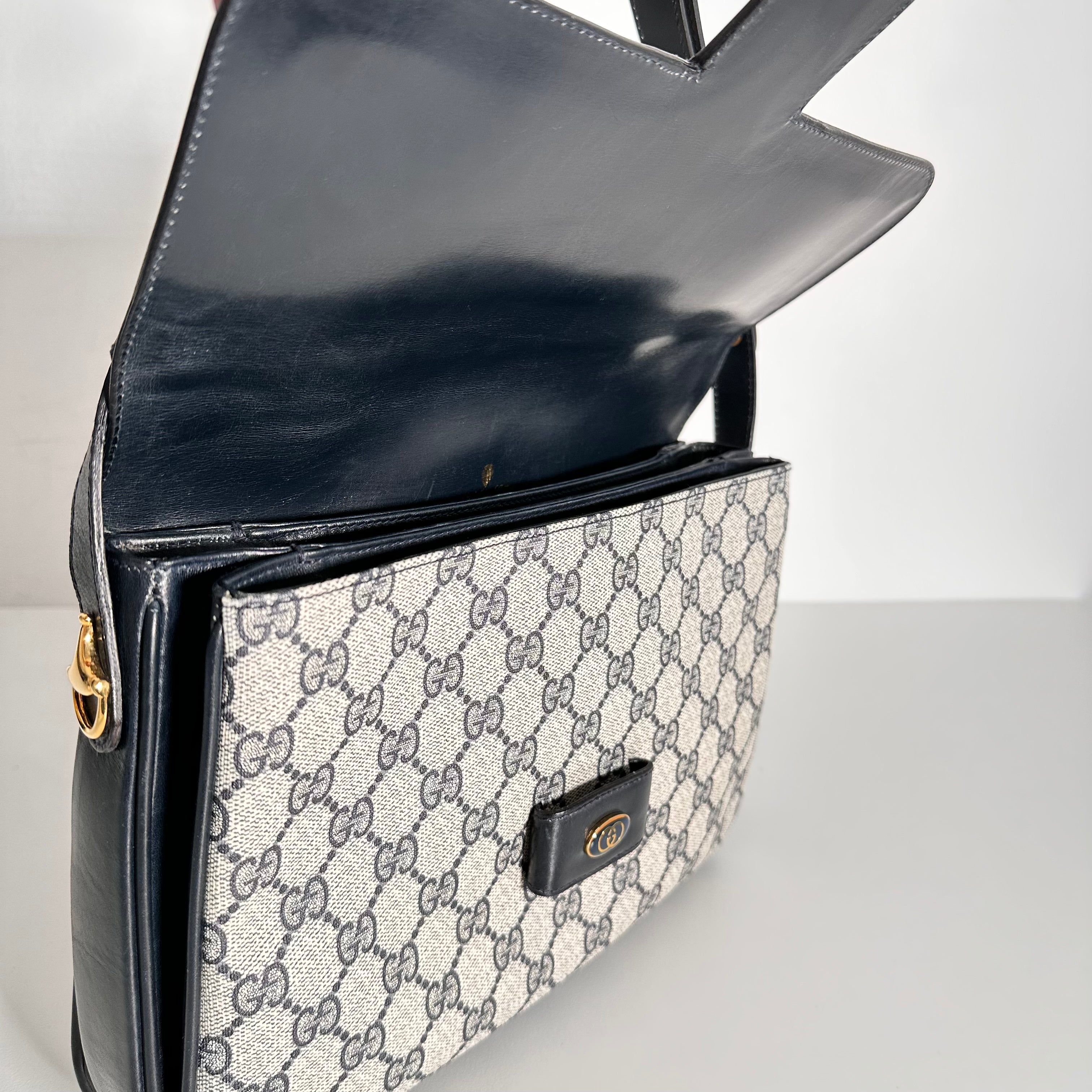 Navy GG Web Crossbody