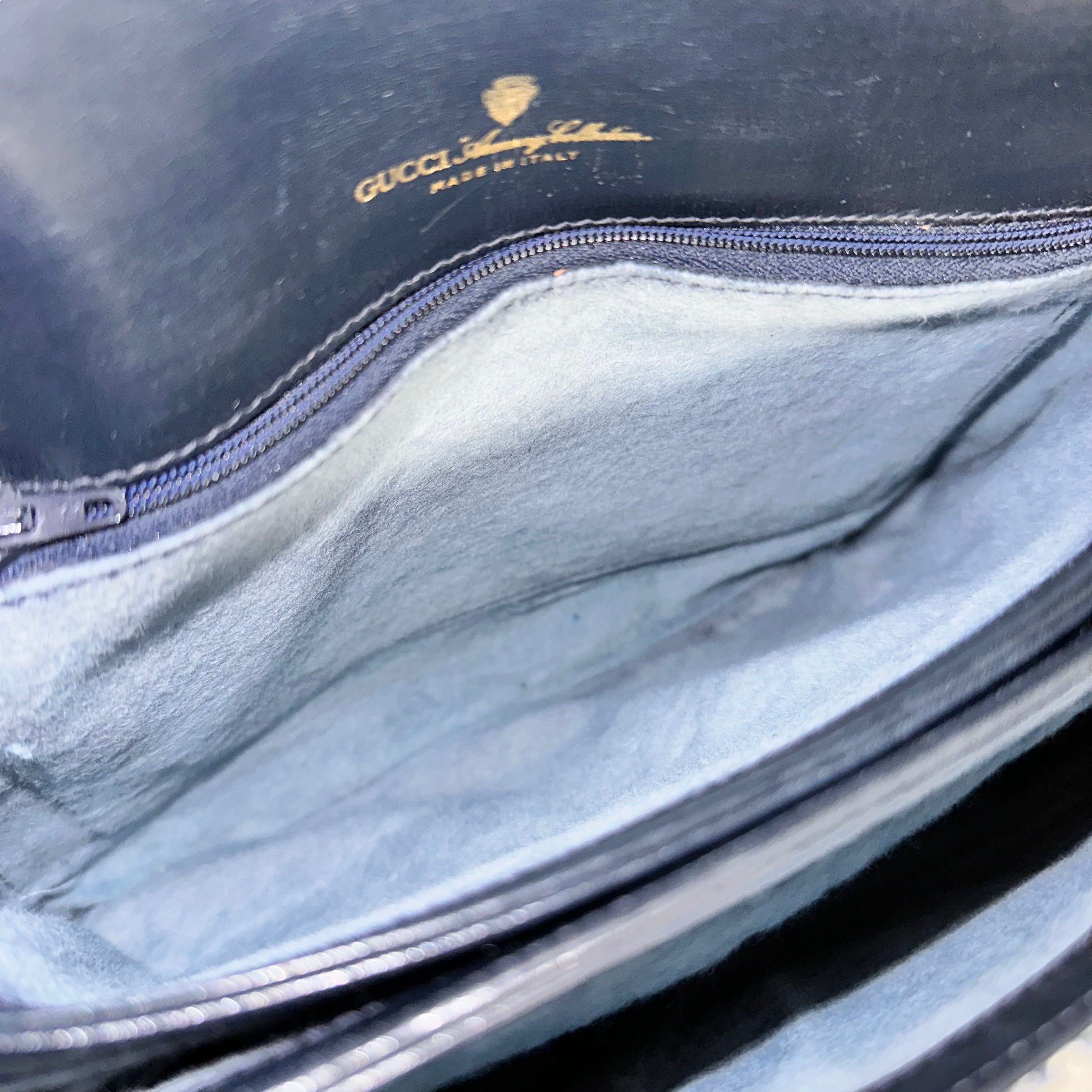Navy GG Web Crossbody