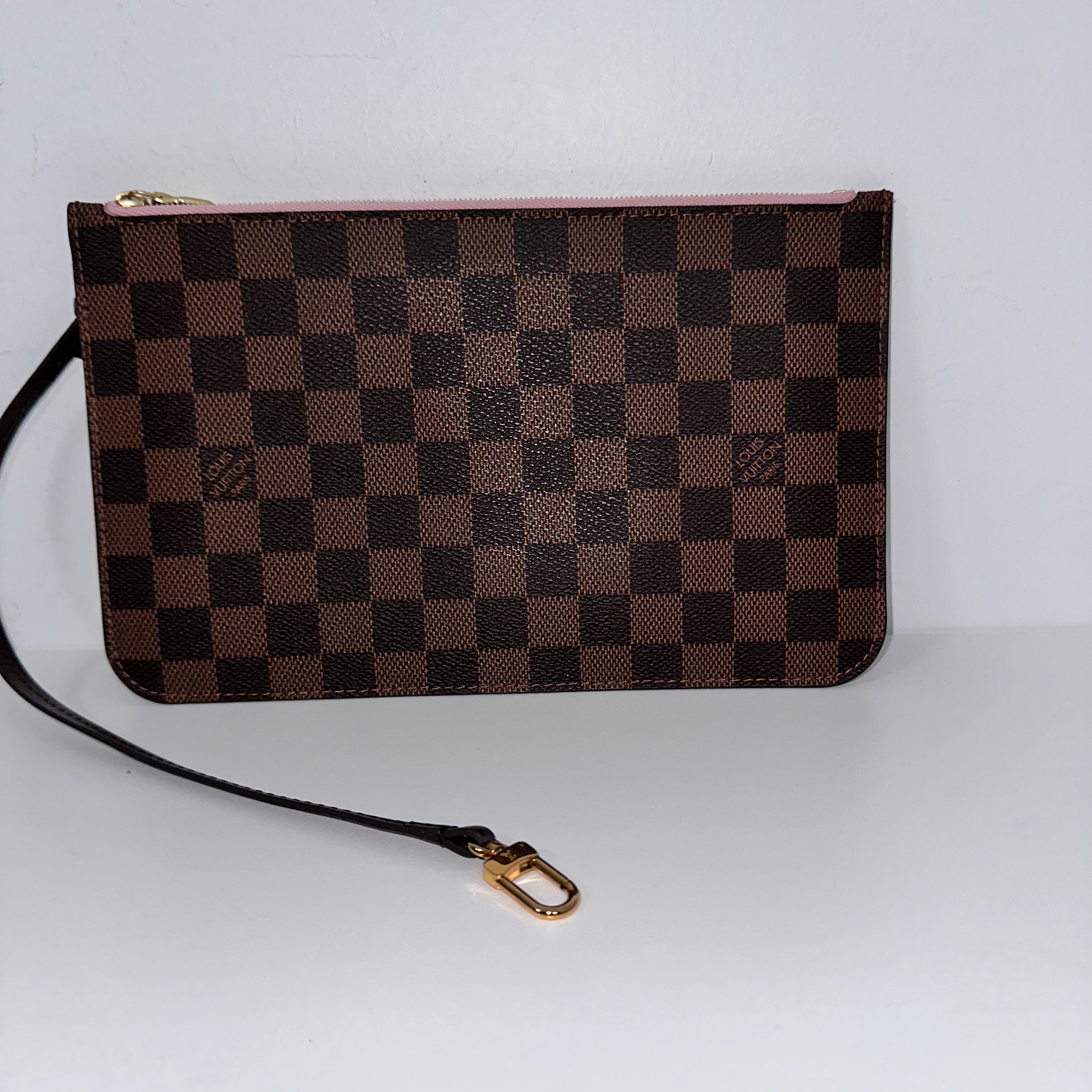 Damier Ebene Neverfull MM Rose Ballerine