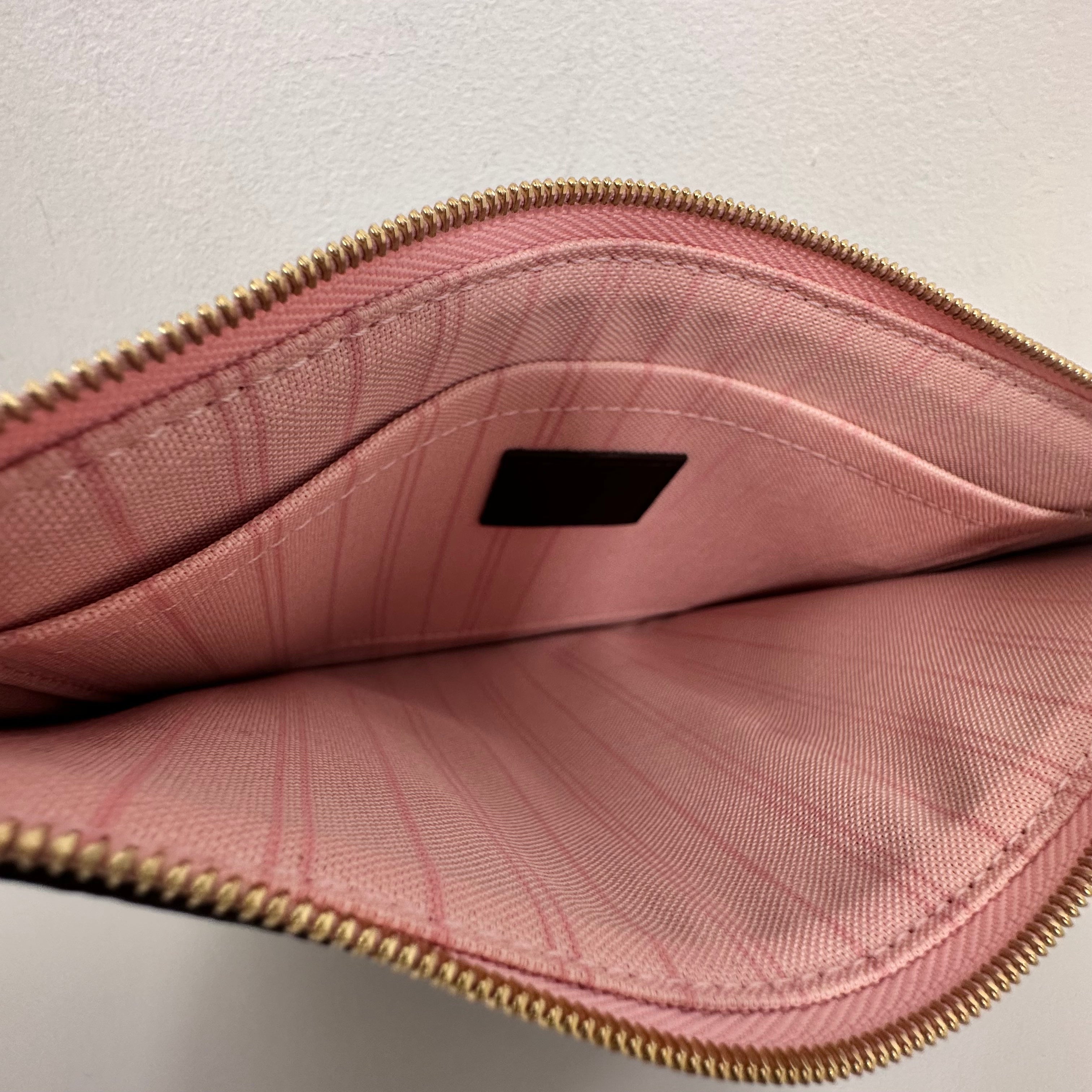 Damier Ebene Neverfull MM Rose Ballerine
