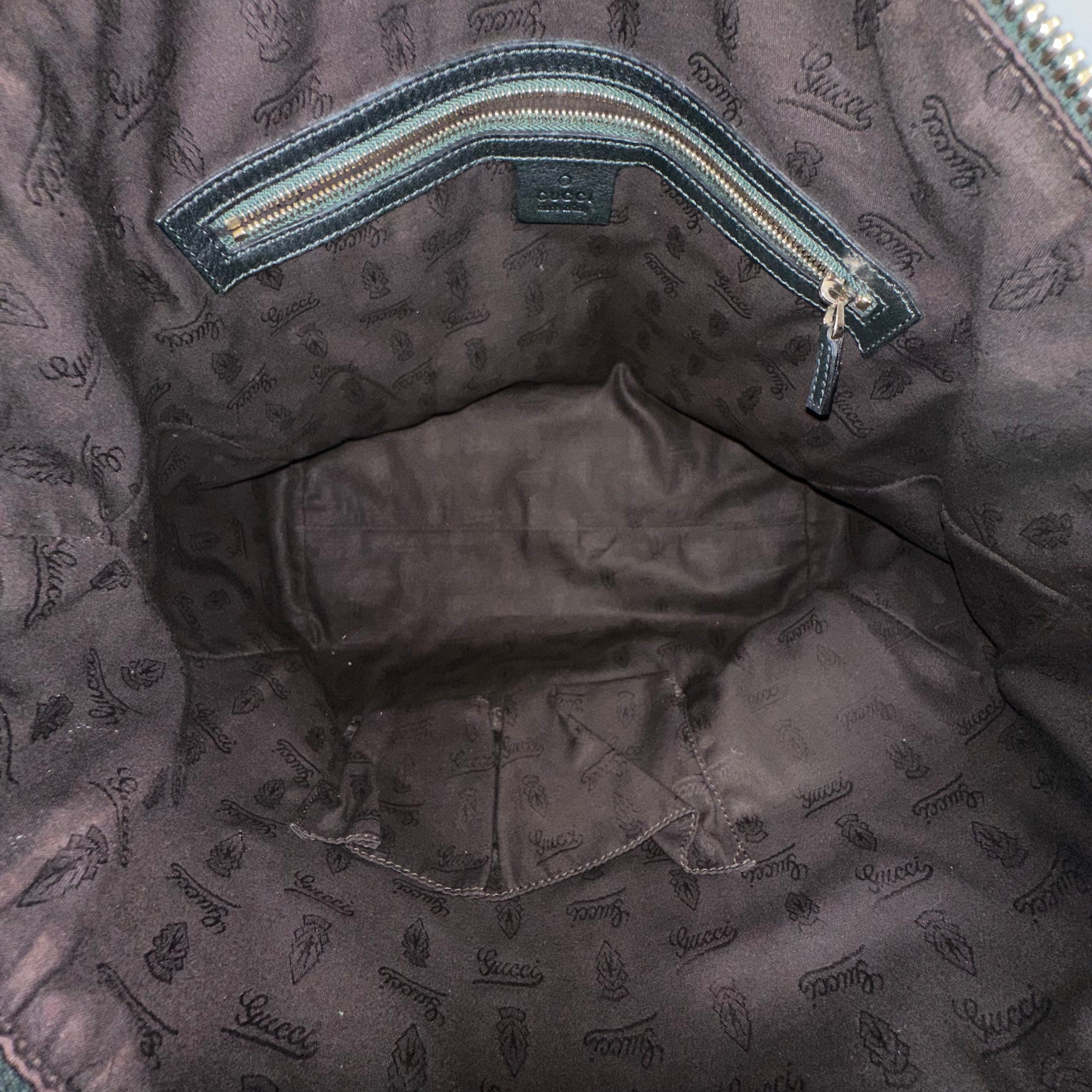 Guccissima Dark Seaweed Green Tote